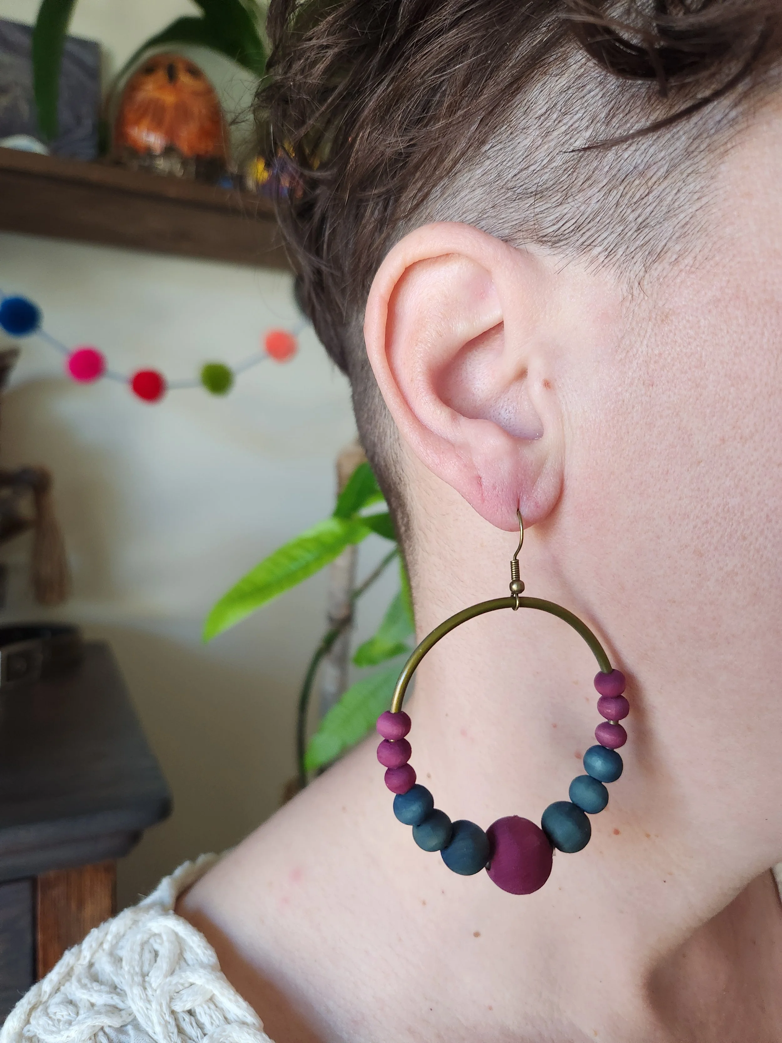 Recycled Hanger Hoop Earrings