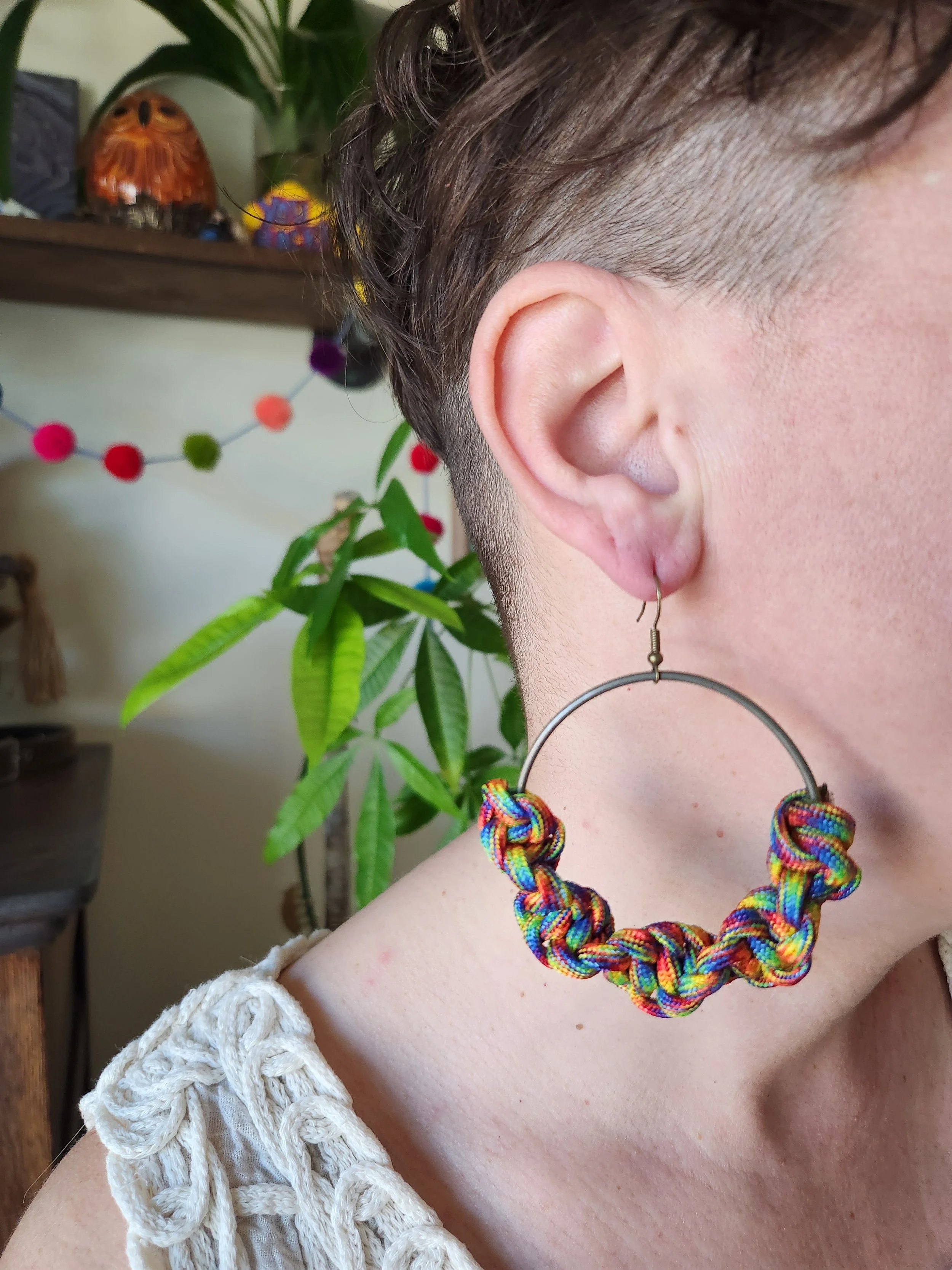 Recycled Hanger Hoop Earrings