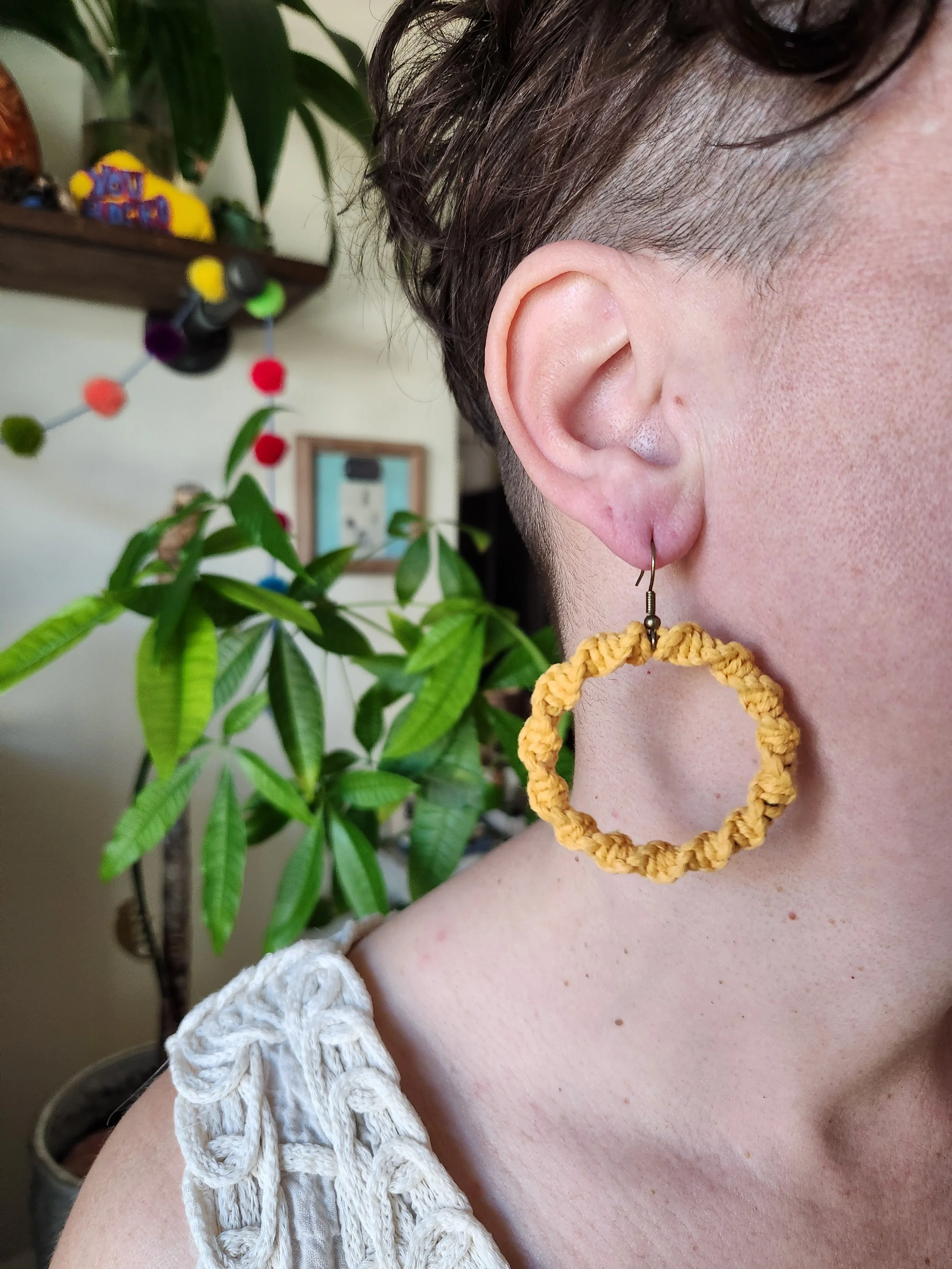 Recycled Hanger Hoop Earrings