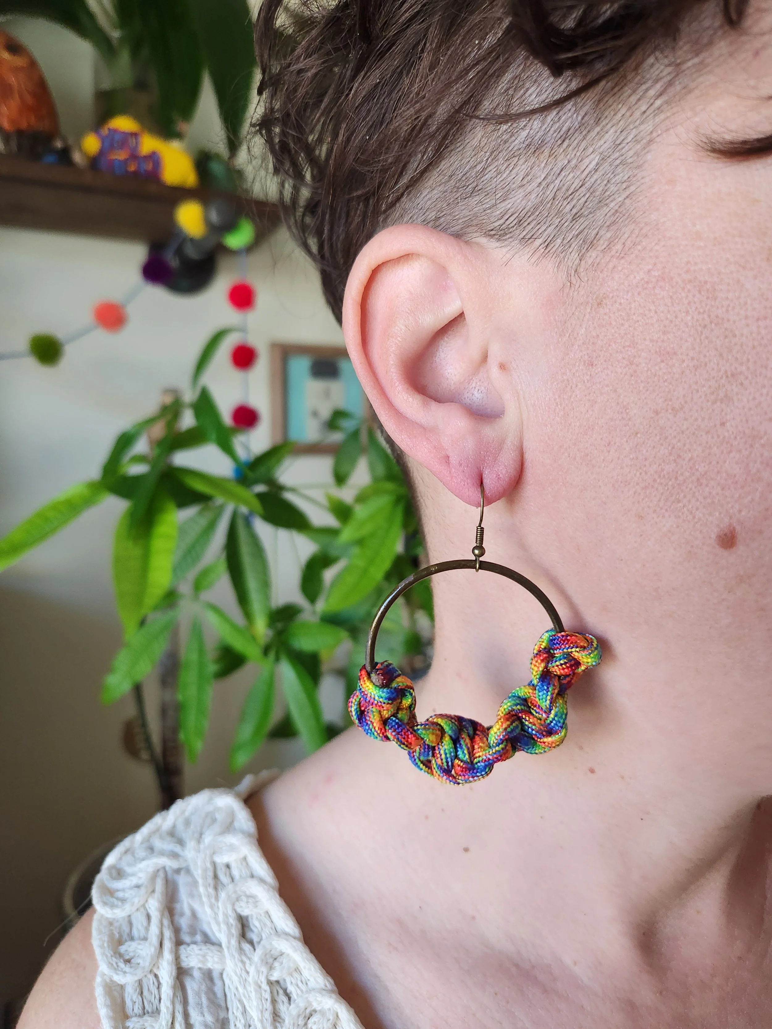 Recycled Hanger Hoop Earrings
