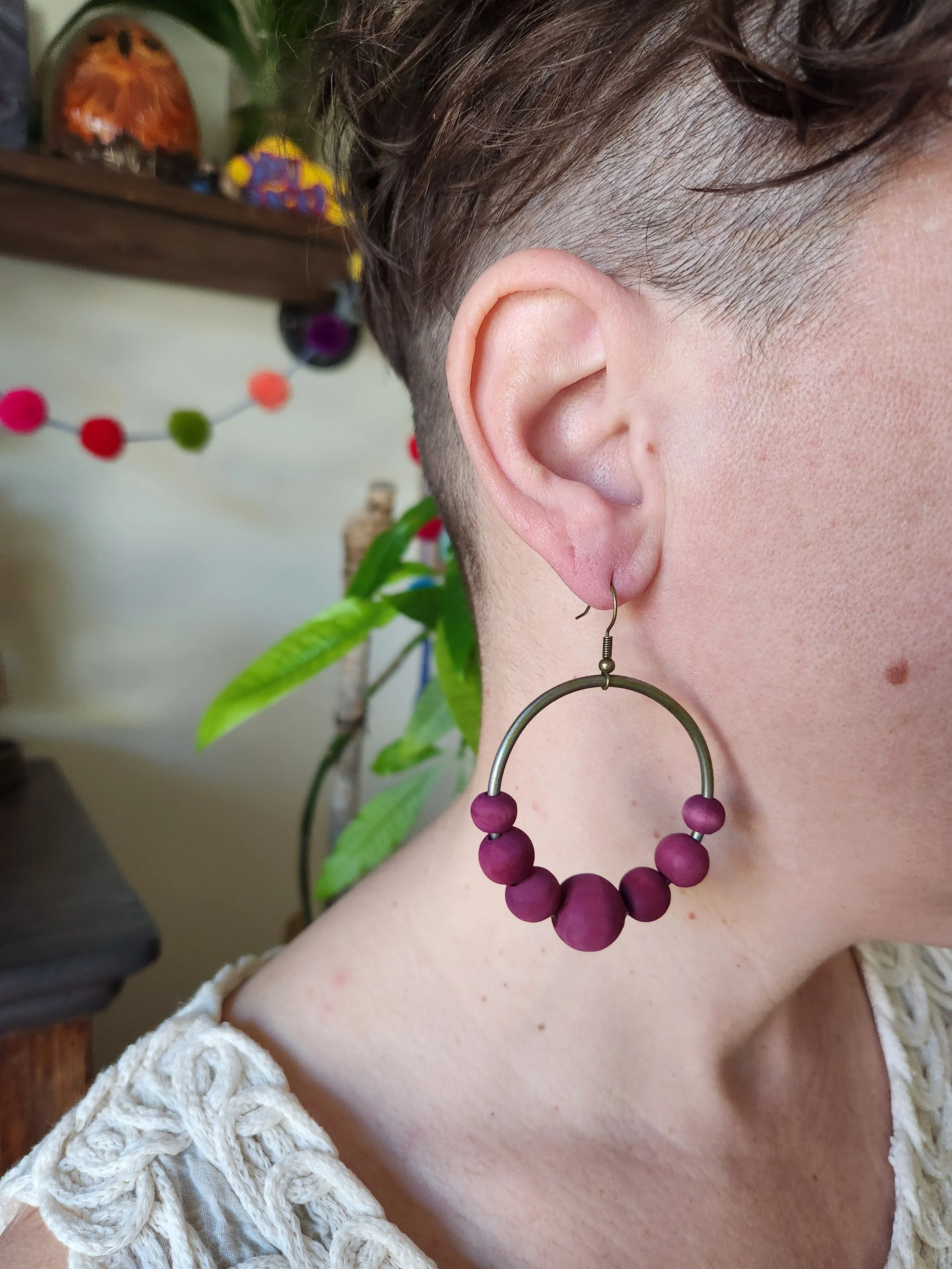 Recycled Hanger Hoop Earrings