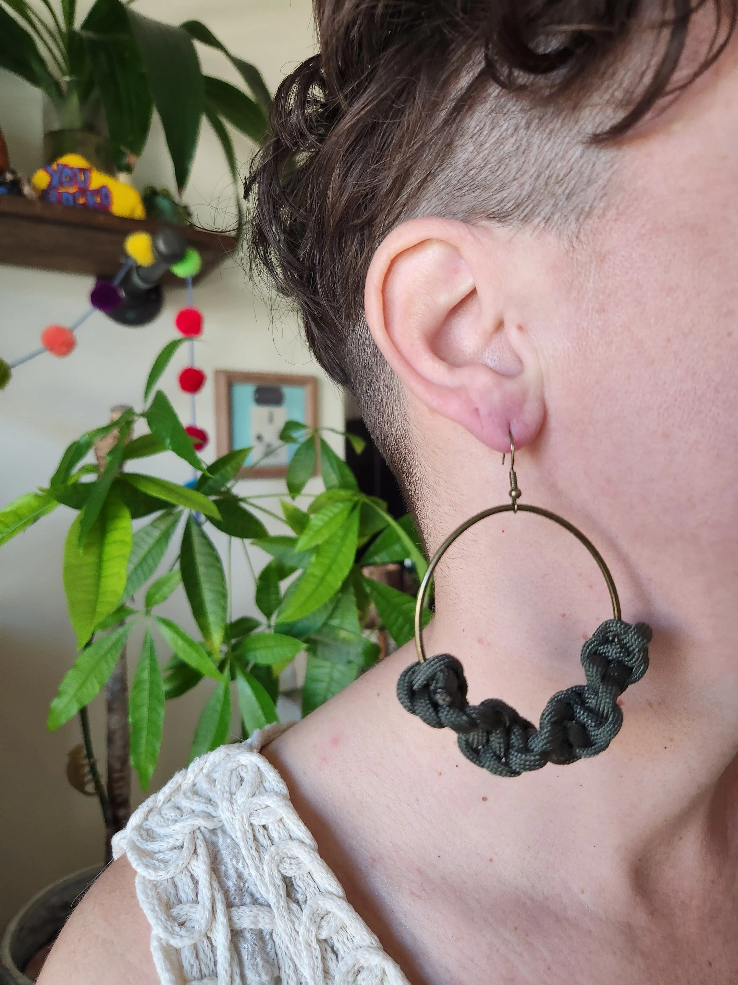 Recycled Hanger Hoop Earrings