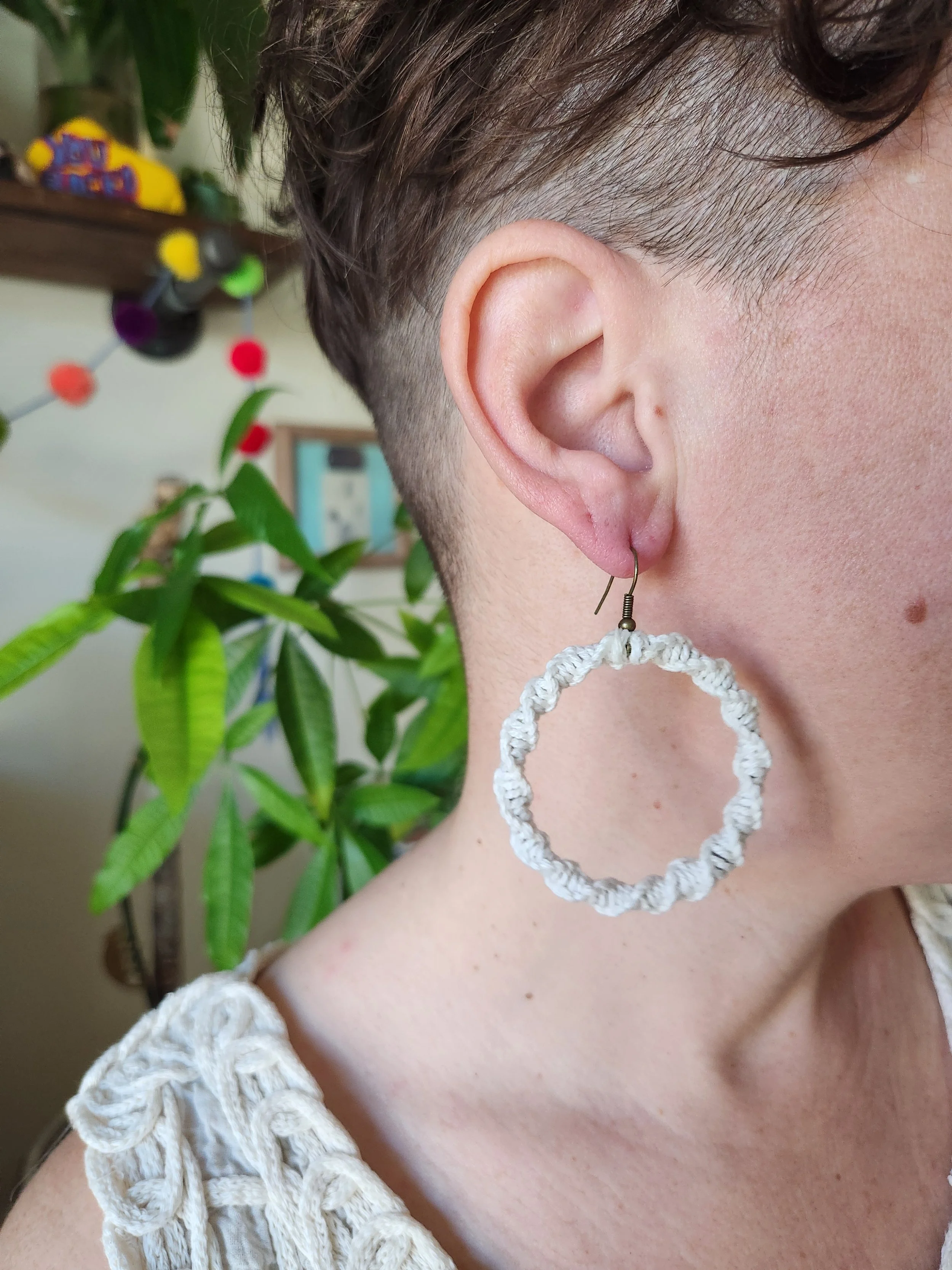 Recycled Hanger Hoop Earrings