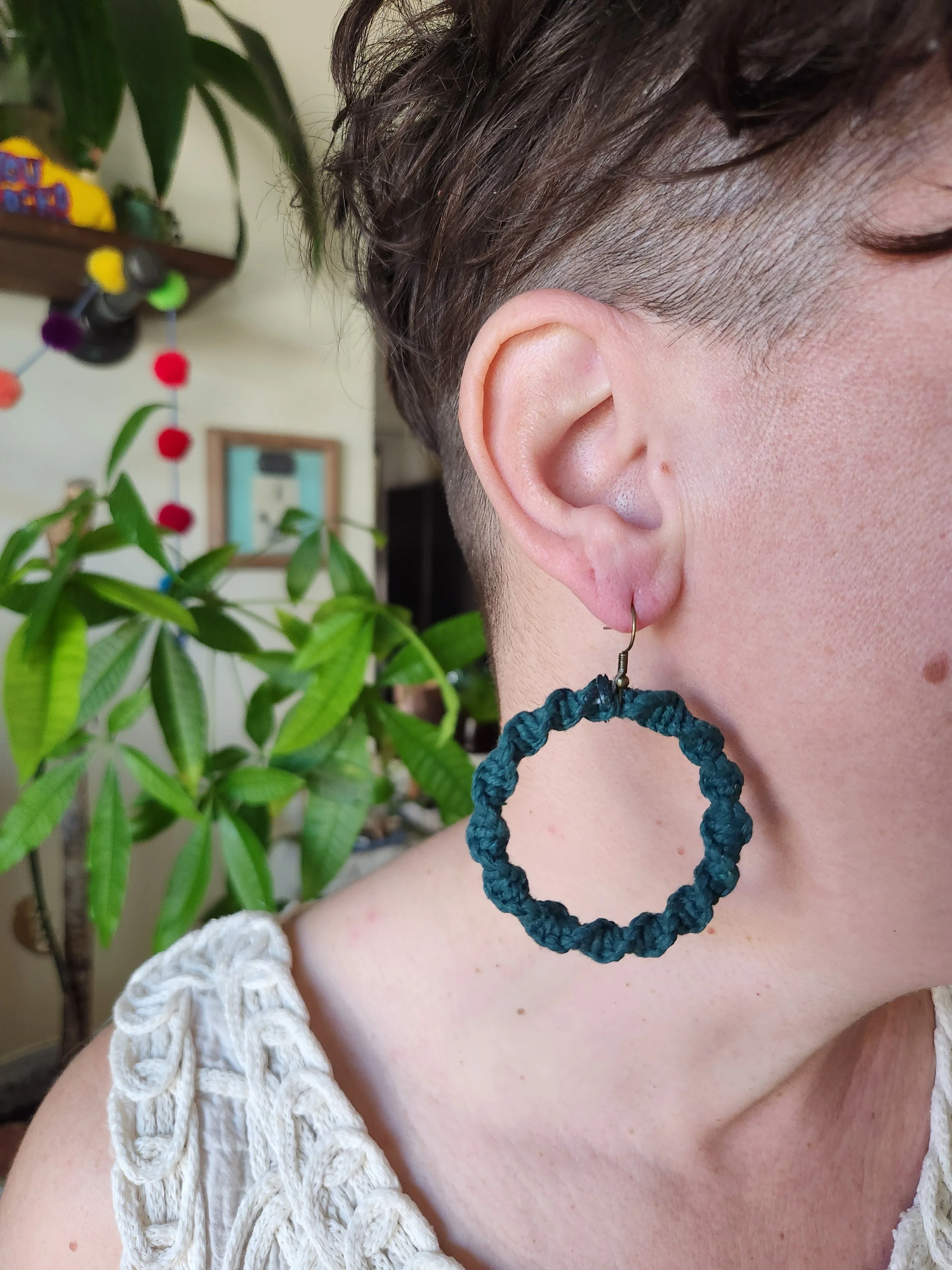 Recycled Hanger Hoop Earrings