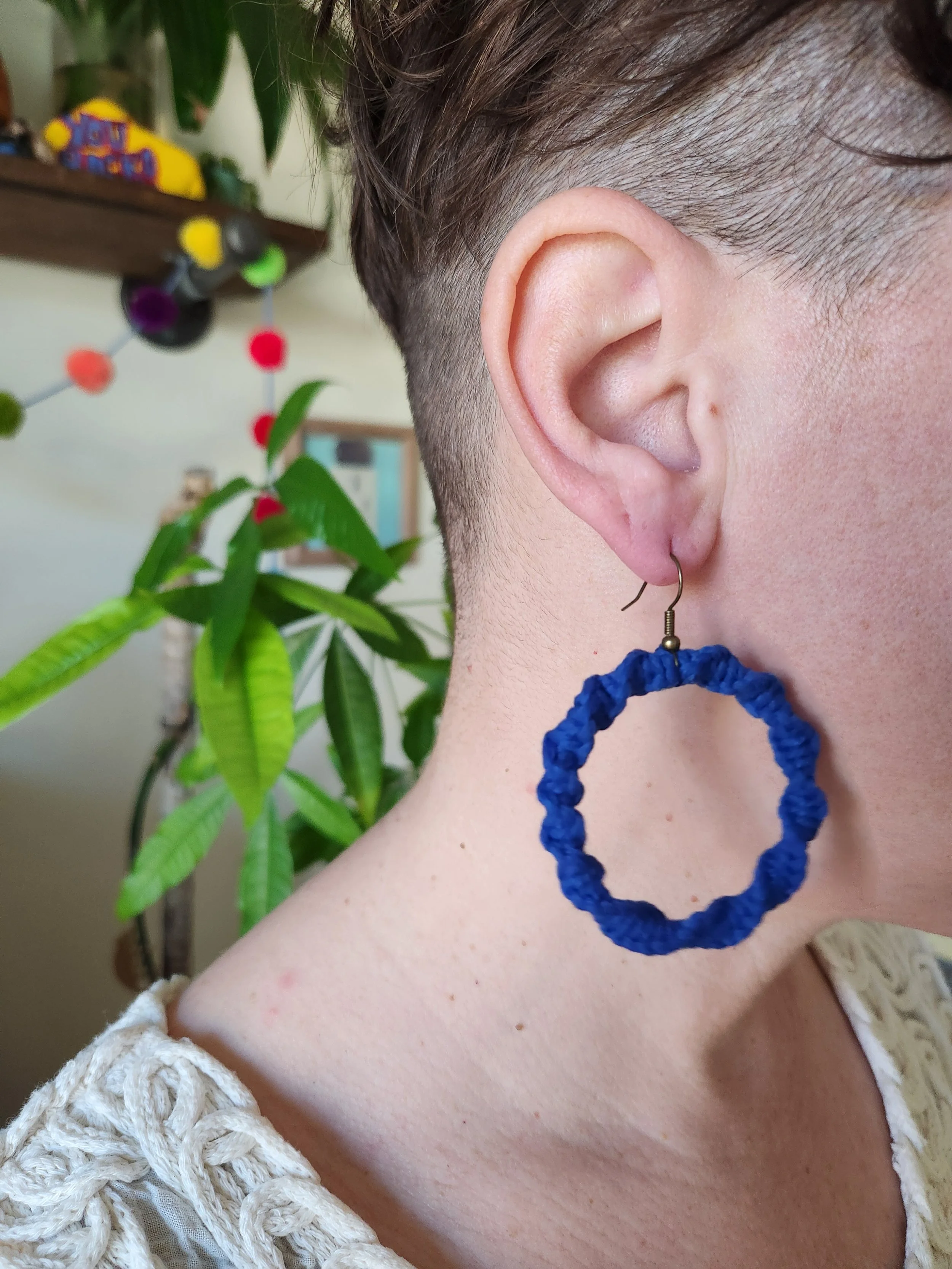Recycled Hanger Hoop Earrings