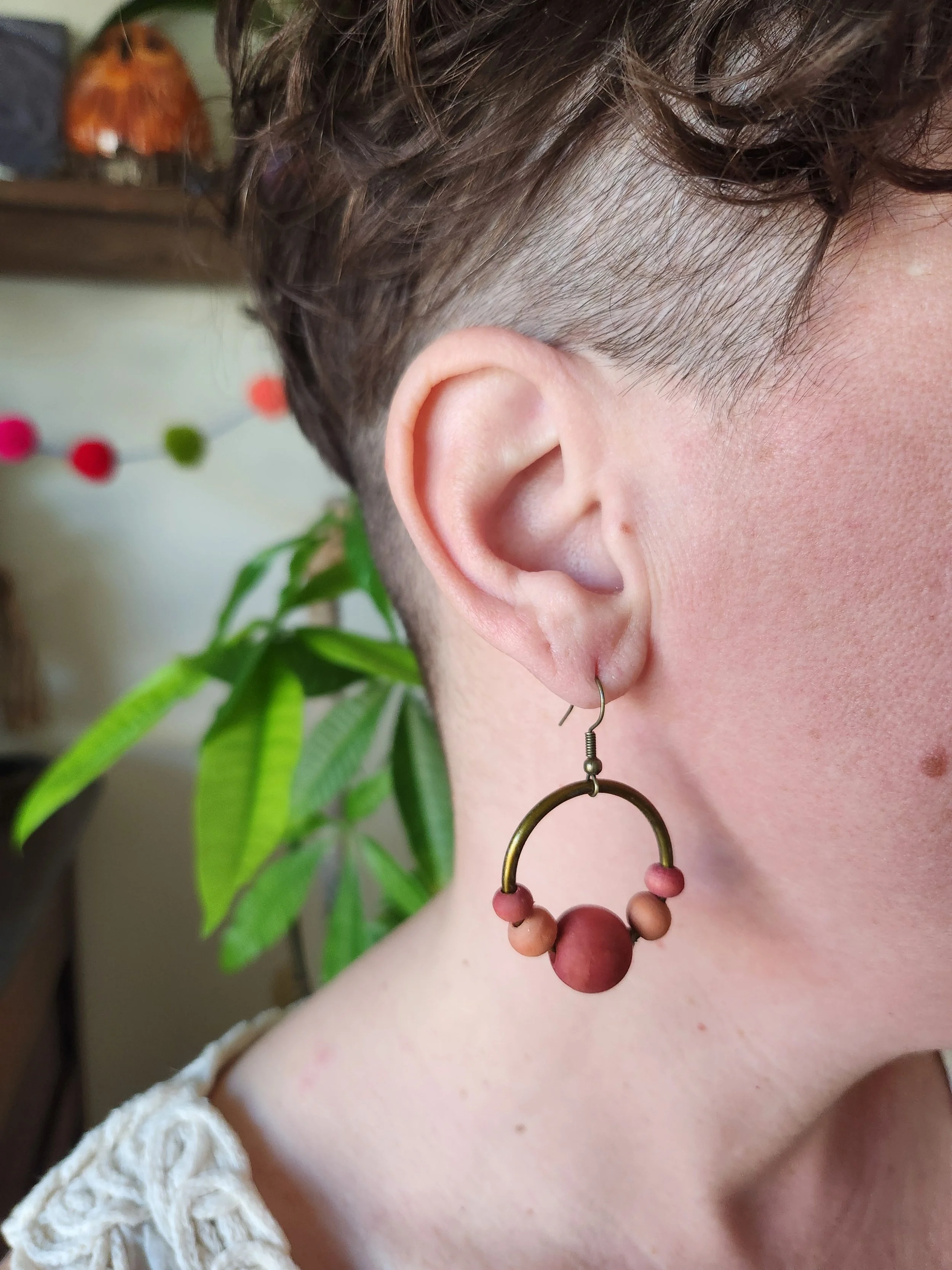 Recycled Hanger Hoop Earrings