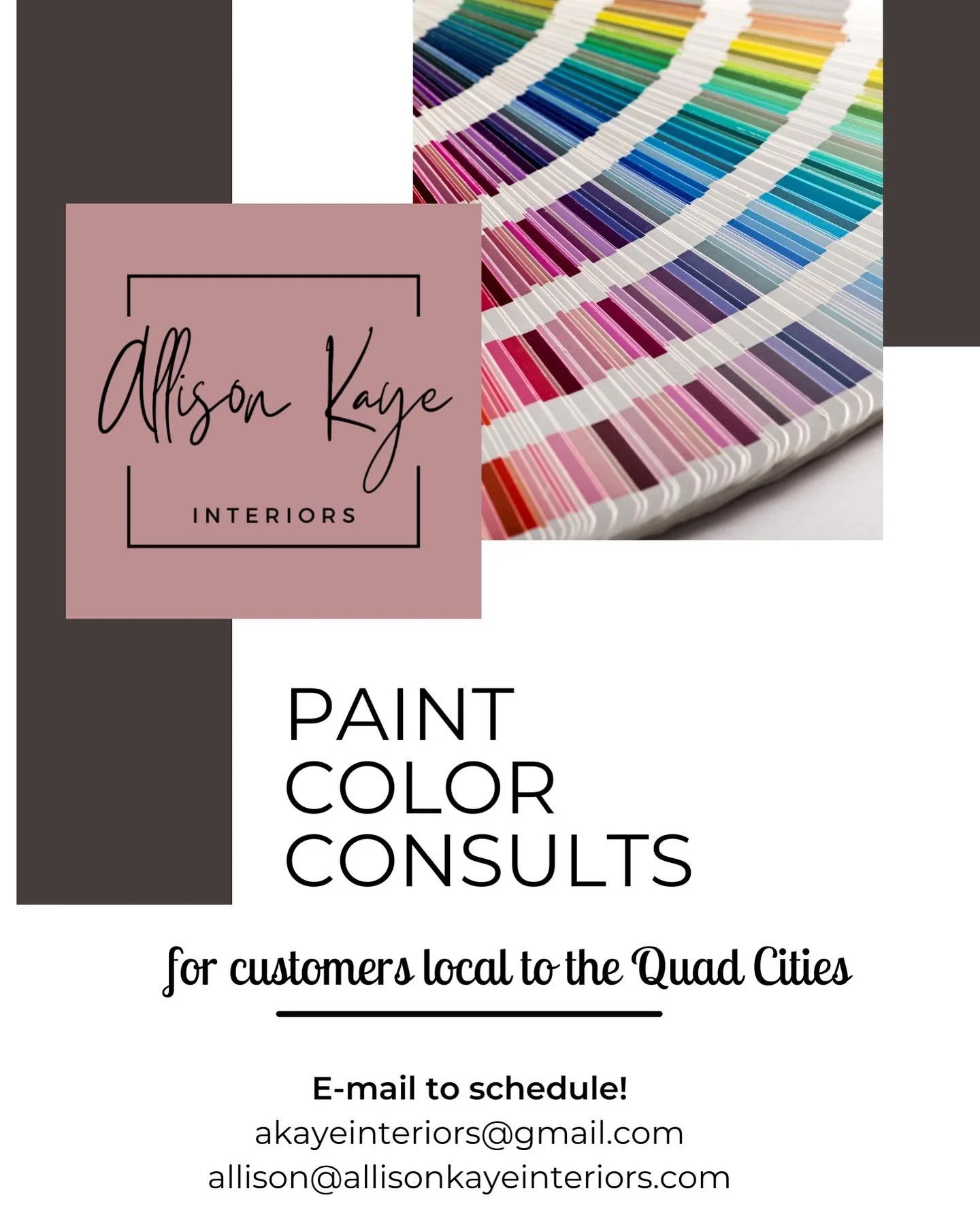 Now offering paint color consults for locals!! 
Visit my website for details 🤩

A big THANK YOU my little community here and your support, encouragement, business with me, etc. 🫶
Excited to expand and offer this in-home service. 
.
.
.
.
.
#interio