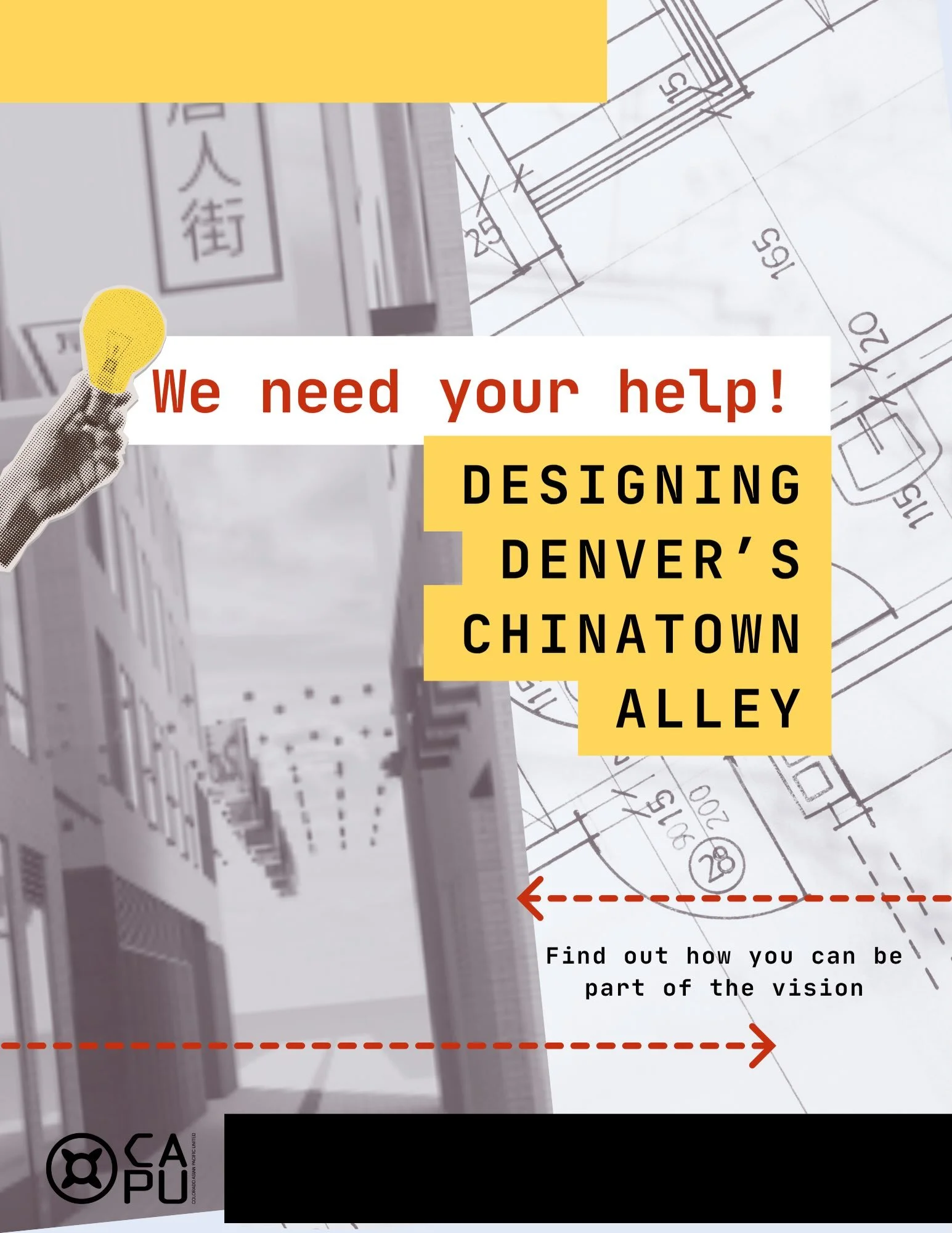 You&rsquo;re invited to dream of what a reactivated Chinatown alley could look like at a special in person event, Designing Denver&rsquo;s Chinatown: Community Vision Workshop! Join us on Saturday August 8 at Olive and Finch Union Station for drop in