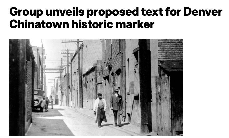 Group unveils proposed text for Denver Chinatown historic marker