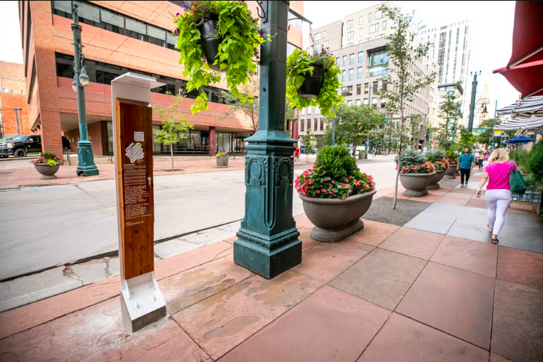 A 16th Street marker designating Denver’s historic Chinatown has gone missing