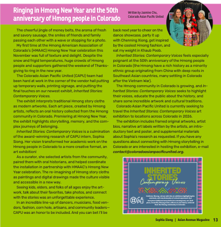 Ringing in Hmong New Year: Inherited Stories Contemporary Voices 