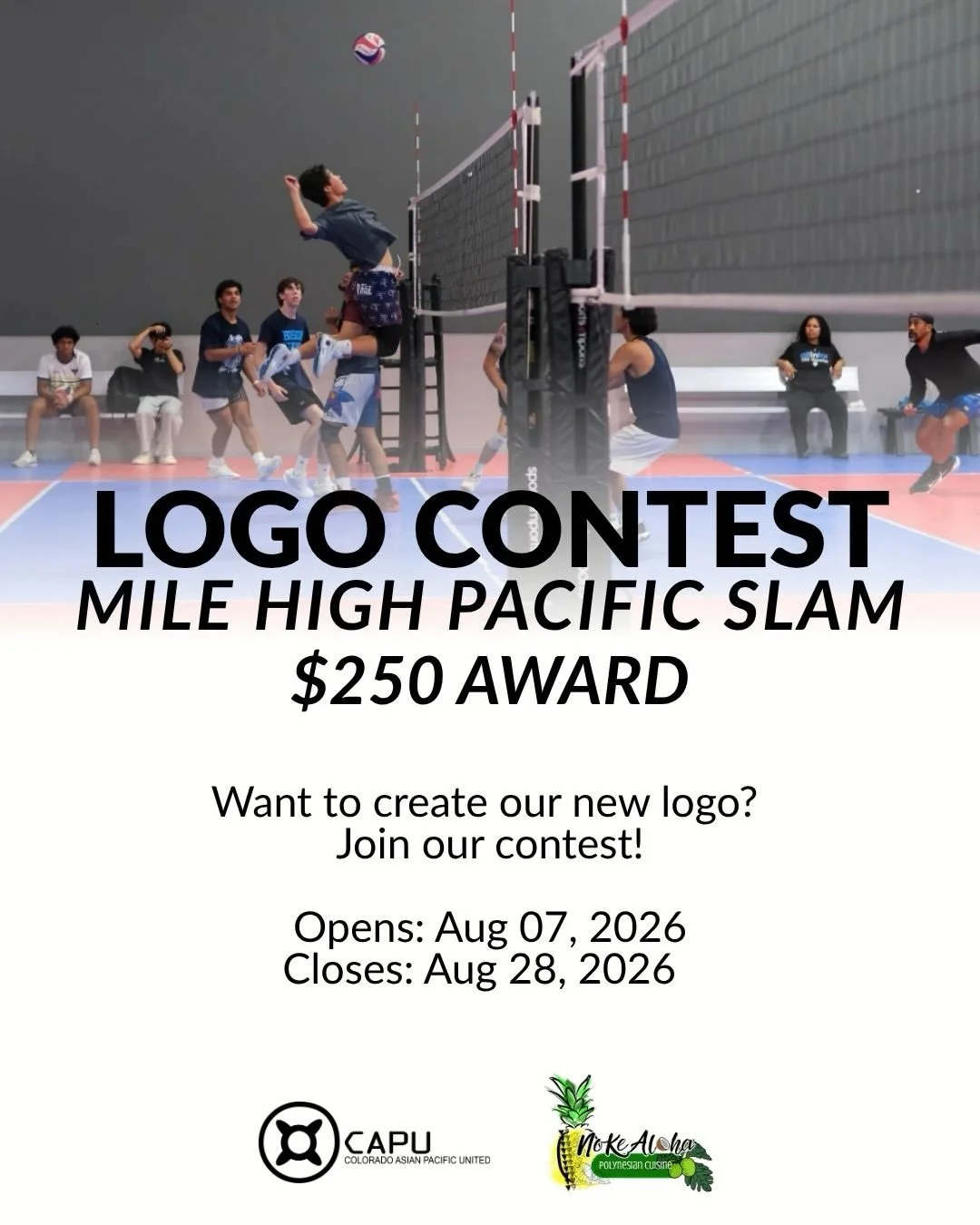 We&rsquo;re so back! Announcing the return of the Mile High Pacific Slam volleyball tournament 2026 🏐 We are kicking things off with a friendly competition to find our official logo. You&rsquo;re invited to join for a chance to win $250.

Think you 