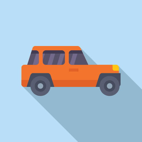 Illustration of Orange Car