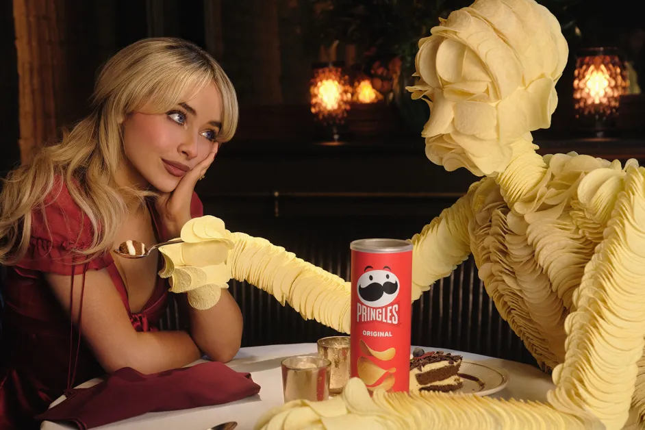 Watch Sabrina Carpenter Fall for the Perfectly Salty Manchild in Pringles’ Super Bowl&nbsp;Commercial