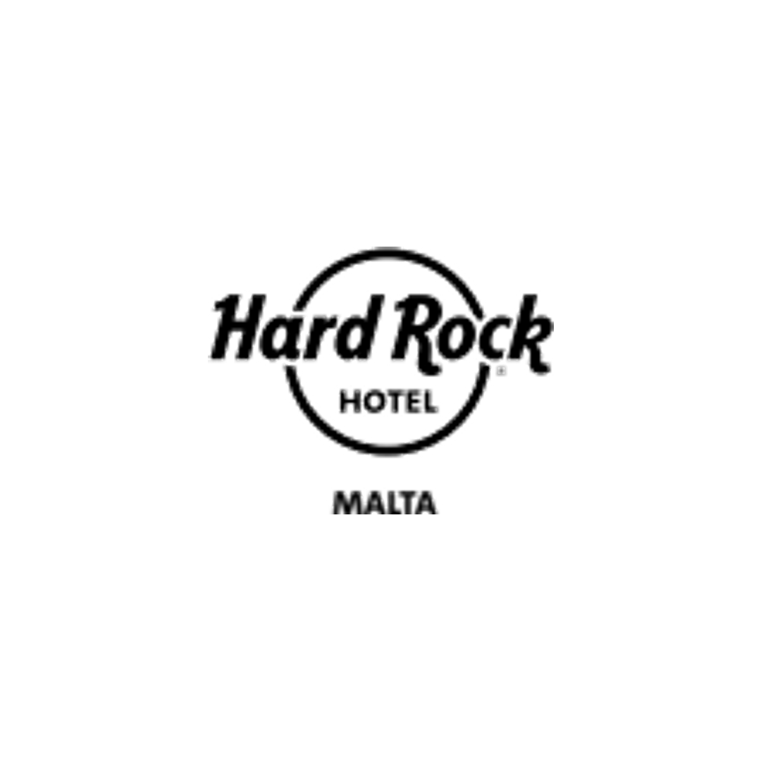 Black-and-white Hard Rock Cafe logo with a circular emblem and guitar graphic