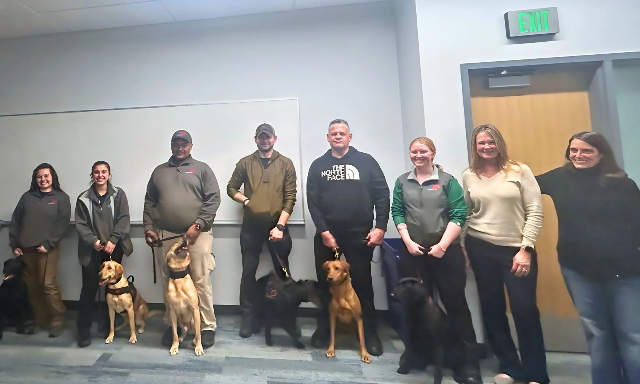 Training with K9s: Criminal Justice students dive into hands-on K9 firearm detection training