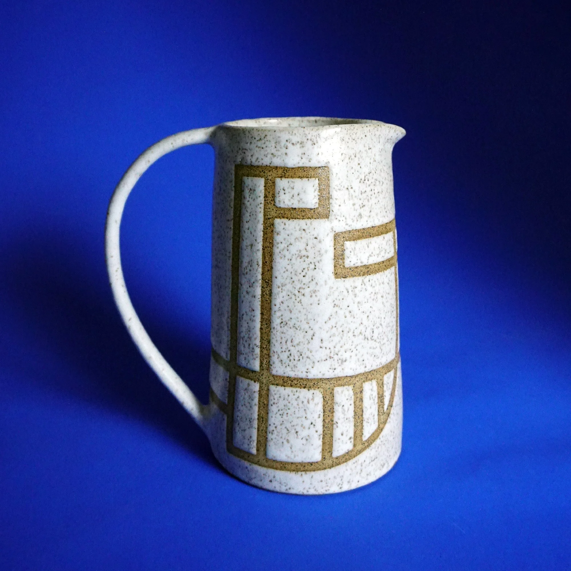 White Schematic Pitcher