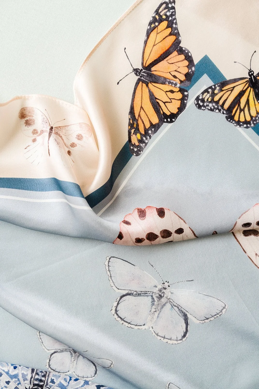 Neutral Butterfly Scarf — Catherine Cartie display picture 2