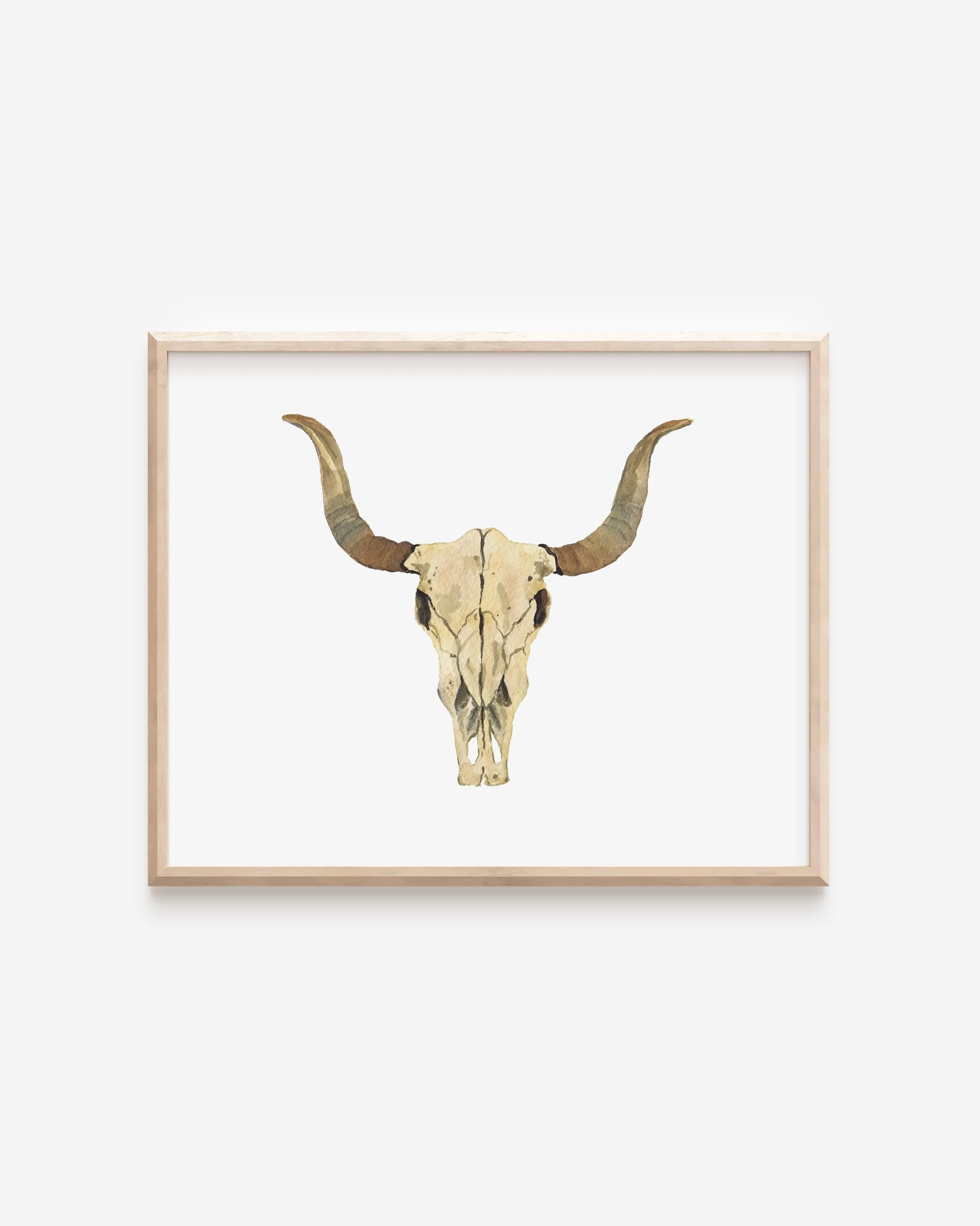 Cow Skull Art Print 8x10