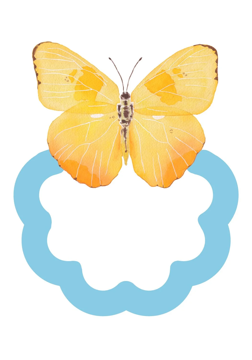 Yellow Butterfly Napkin Ring