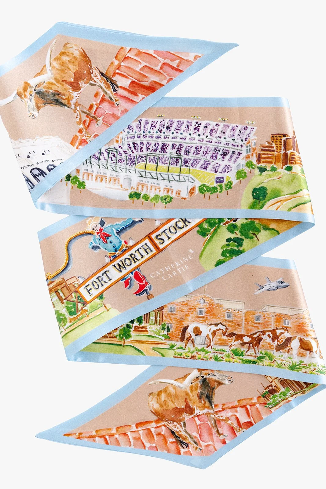 Fort Worth Silk Ribbon Scarf