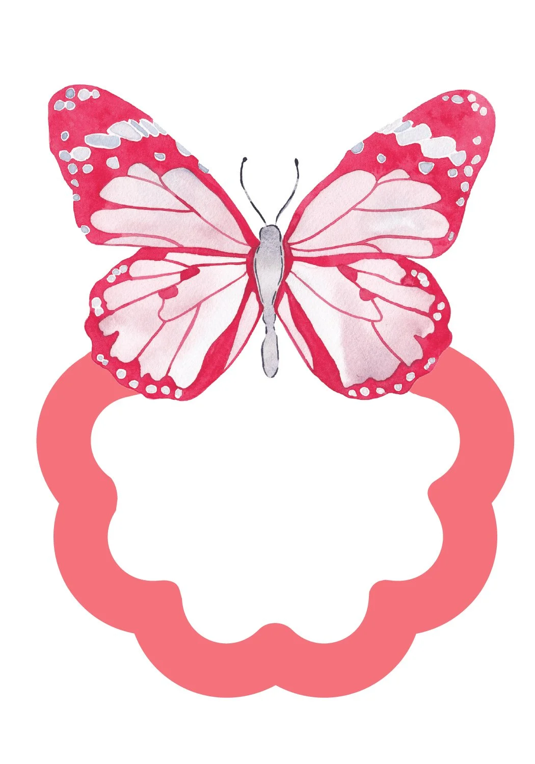 Pink Butterfly Napkin Ring