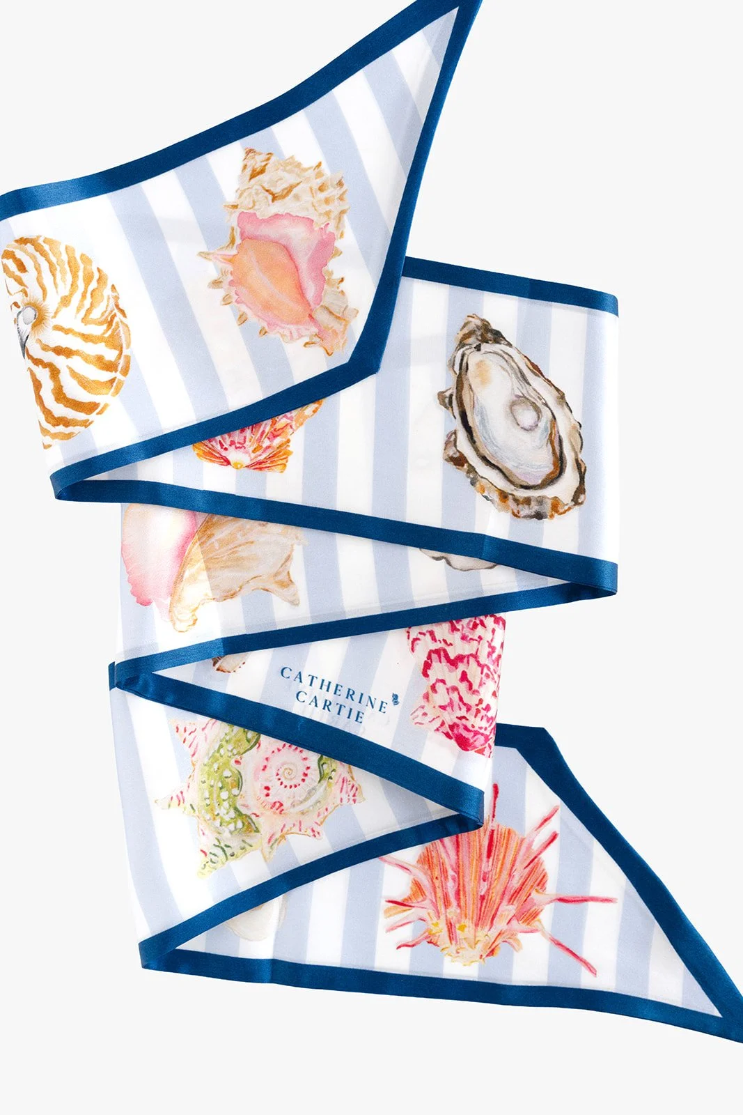 Seashell Silk Ribbon Scarf