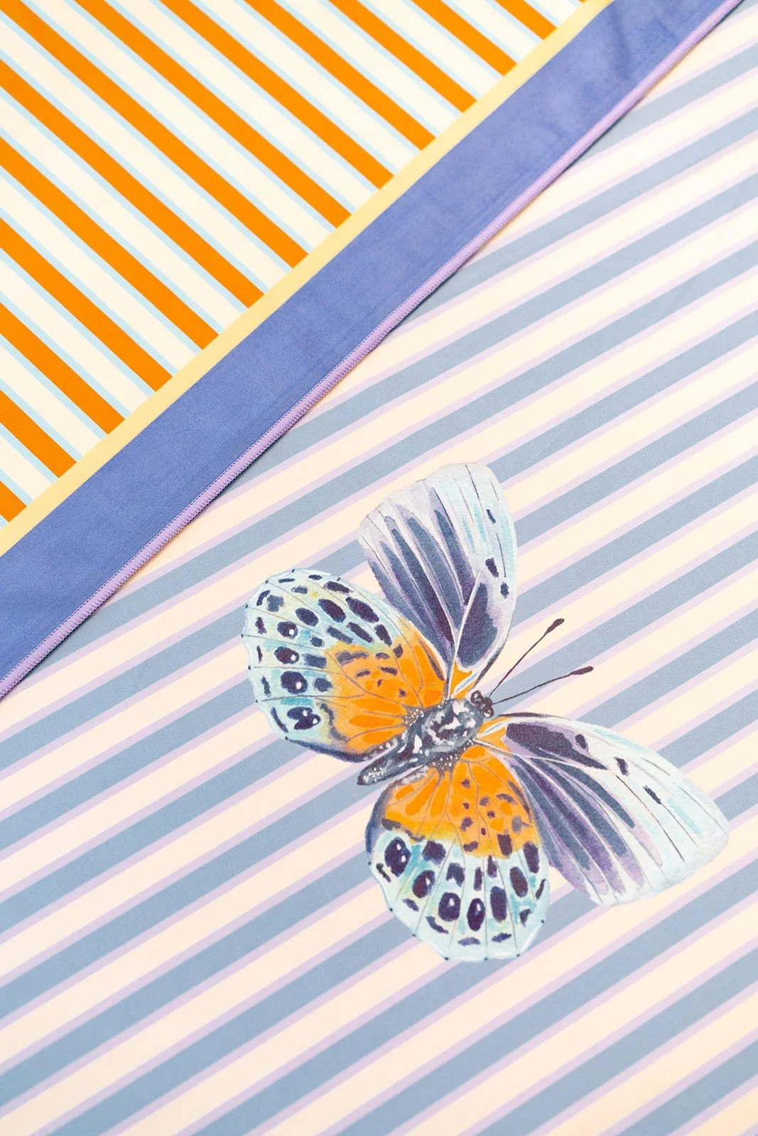 Orange and Blue Butterfly Tablecloth Large