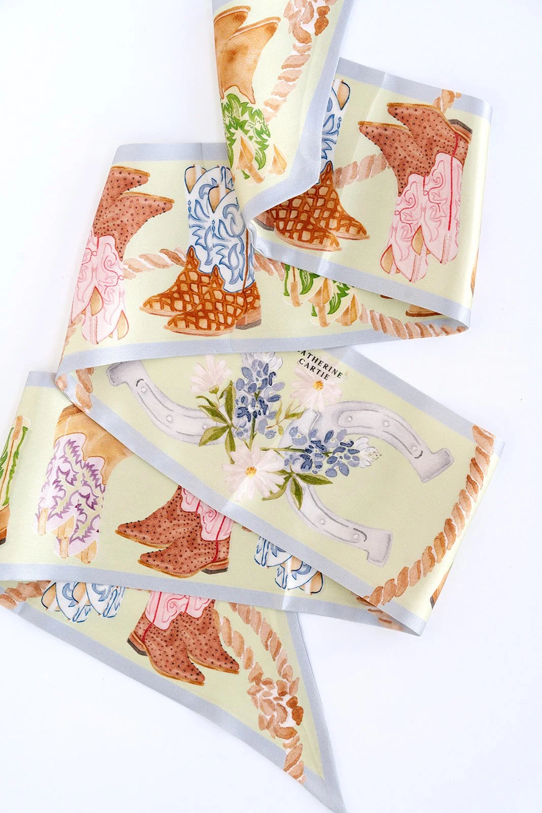 Boot Silk Ribbon Scarf