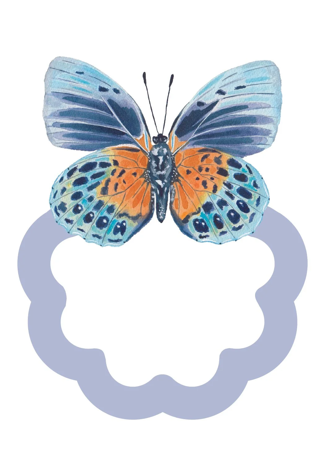 Autumn Blue Butterfly Napkin Ring