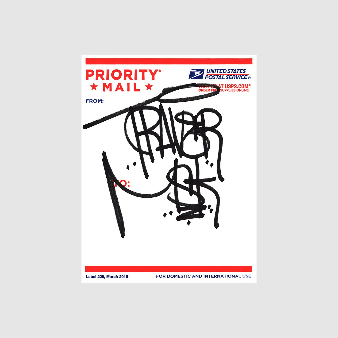 Trav MSK - Postal Label