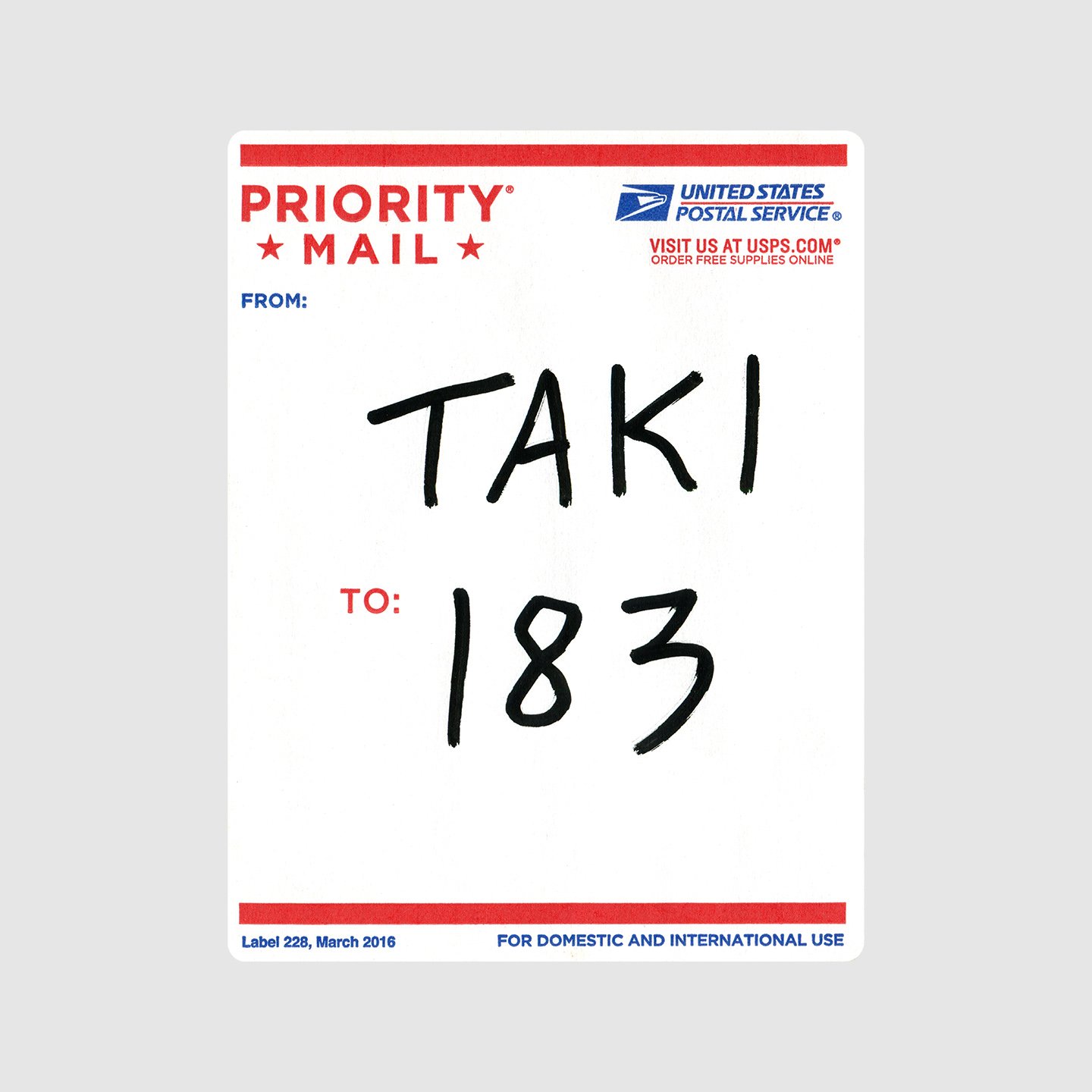 Taki 183 - Signed Postal