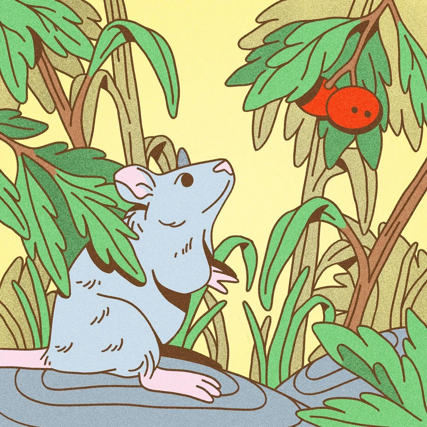 Berry season has arrived!

#summer #berryseason #mouse #digitalillustration #nature #cozycore #berries