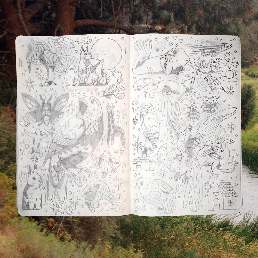 Wrapped up this sketchbook a couple months ago and these aren&rsquo;t only some@of my favorite illustrations I&rsquo;ve done but also just compositionally some of my favorite work. Loved sort of just filling in a couple pages with a bunch of differen