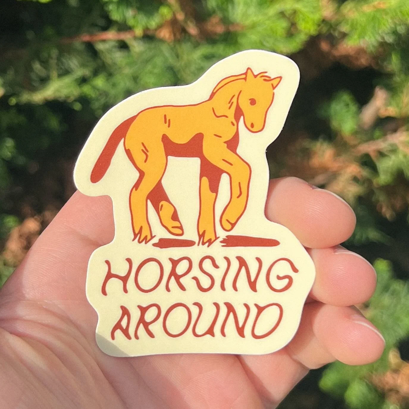 New lil sticker design. 

Printer @stickerninja 

#horsingaround #stickerdesign #westerncore #illustration