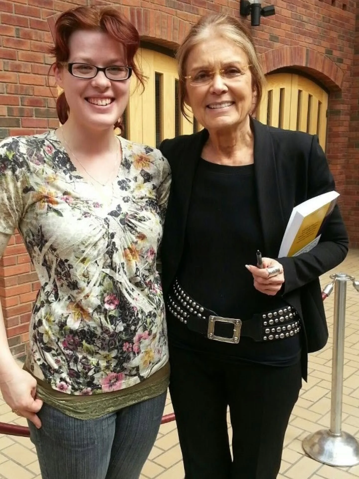 I had the honor to meet and perform for Gloria Steinem in 2012 when she gave a talk at Augsburg university. I know she is a controversial figure within the movement, and I won't make any apologies for her actions or mistakes.  but she was undeniably 