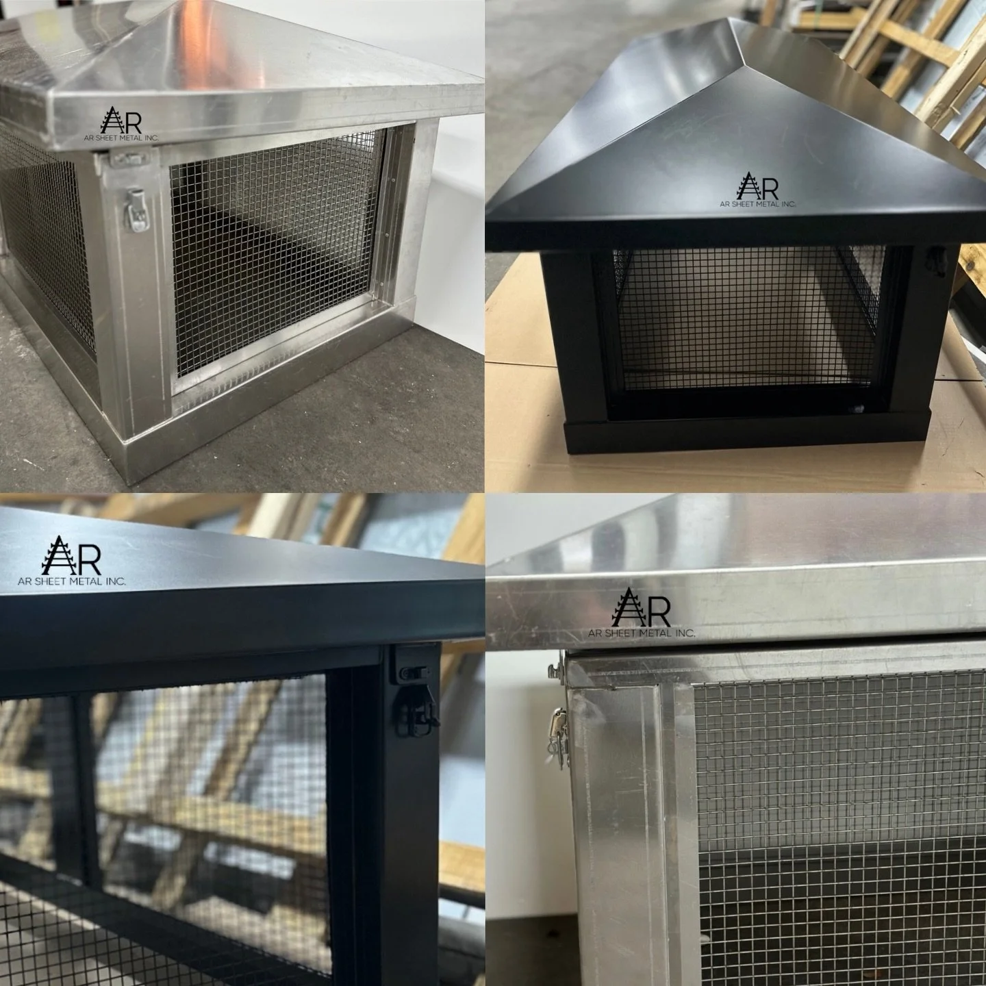 ✨ Before &amp; After Transformation! ✨
From plain to polished &mdash; our chimney cap gets a sleek, black powder-coated finish for a modern, durable upgrade. Rain, debris, and critters stay out, while your rooftop style goes up a notch. 🏡🔥 #Chimney