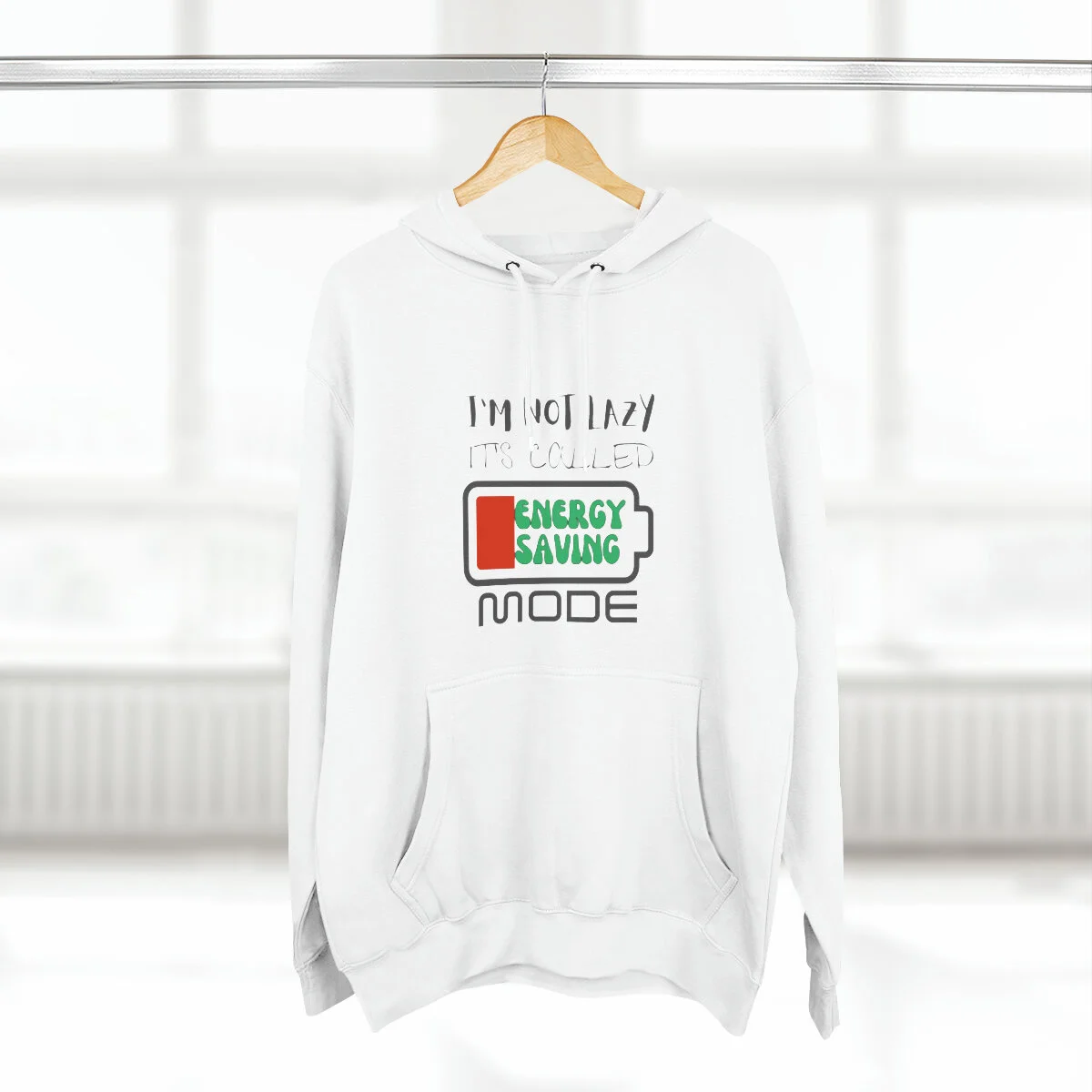 Energy Saving Mode Funny Premium Pullover Hoodie