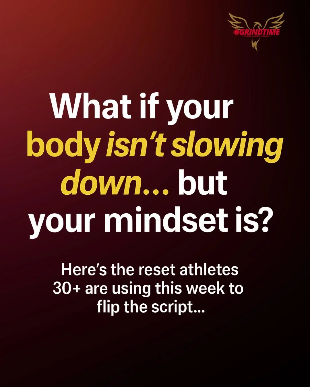 Your edge doesn&rsquo;t disappear&mdash;it gets buried under noise, stress, and the wrong playbook.

This week&rsquo;s reset is one of many tools athletes 30+ are using in the Peak Performance Challenge to rebuild strength, speed, and focus&mdash;so 
