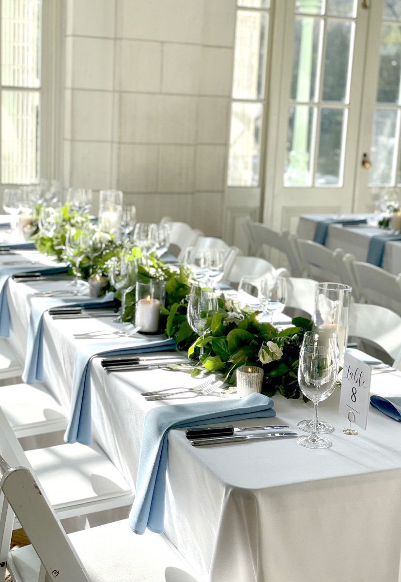 Wedding-centerpiece-greenery-Purslane-at-the-Boathouse-Prospect-Park-Brooklyn-New-York