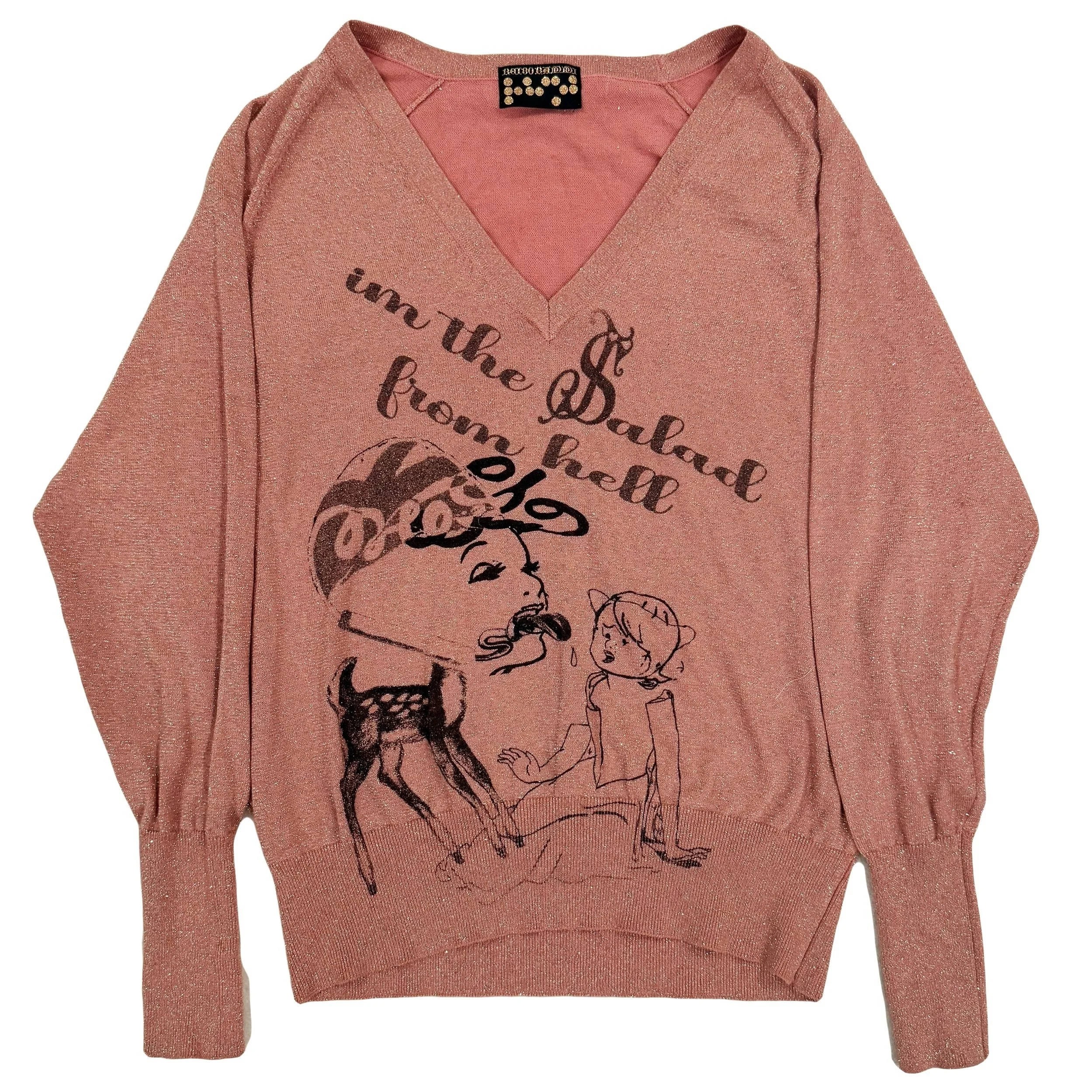 Salad From Hell Metallic Mauve Sweater