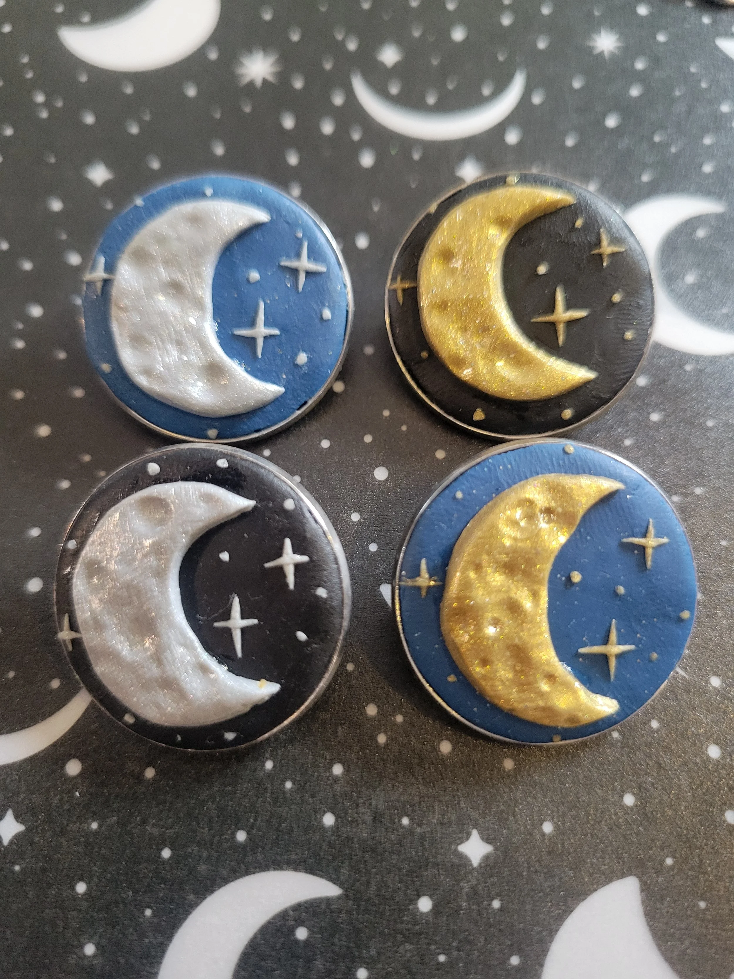 Crescent Moon Brooch (Small)