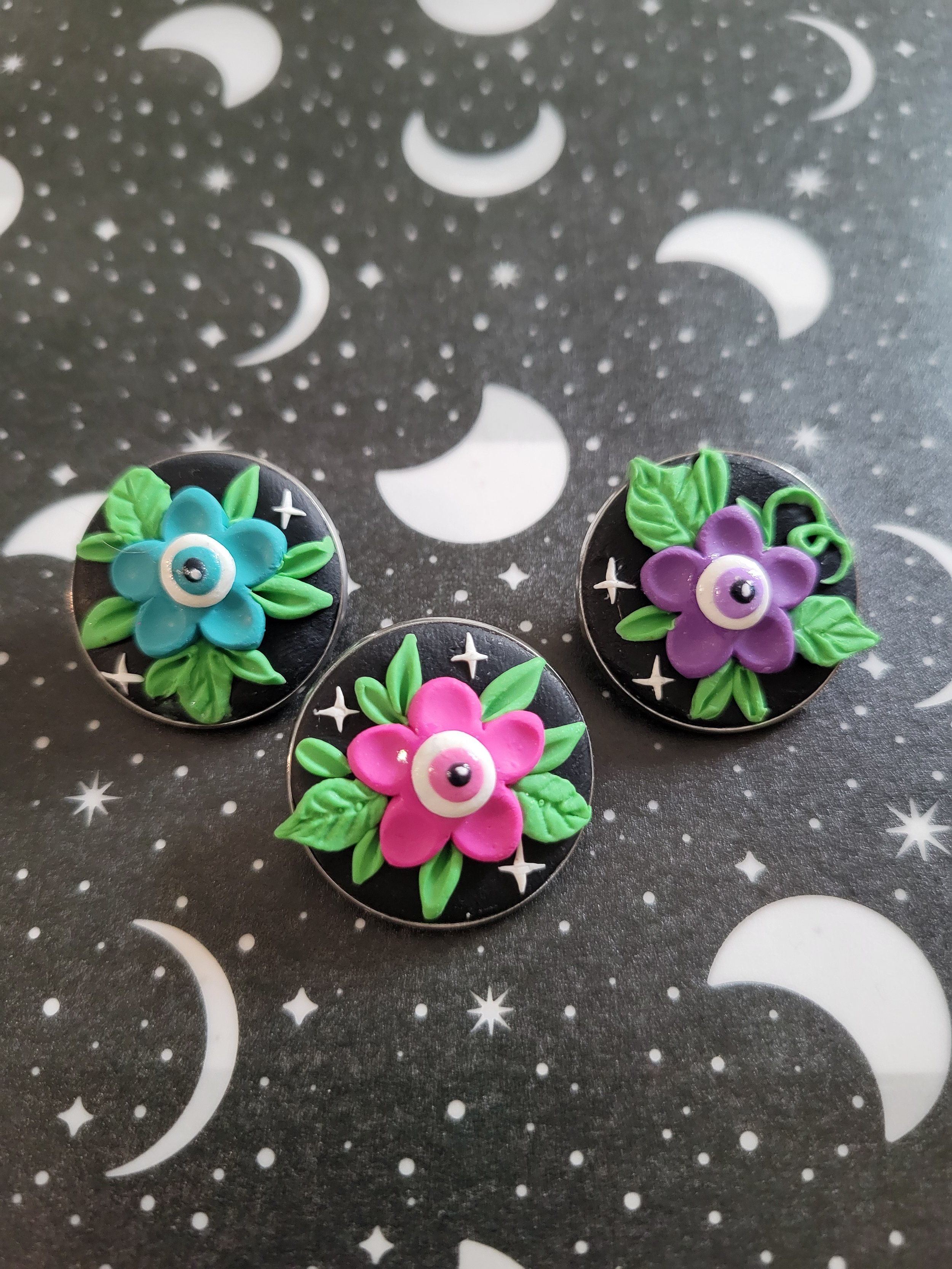 Alien Flora Brooches