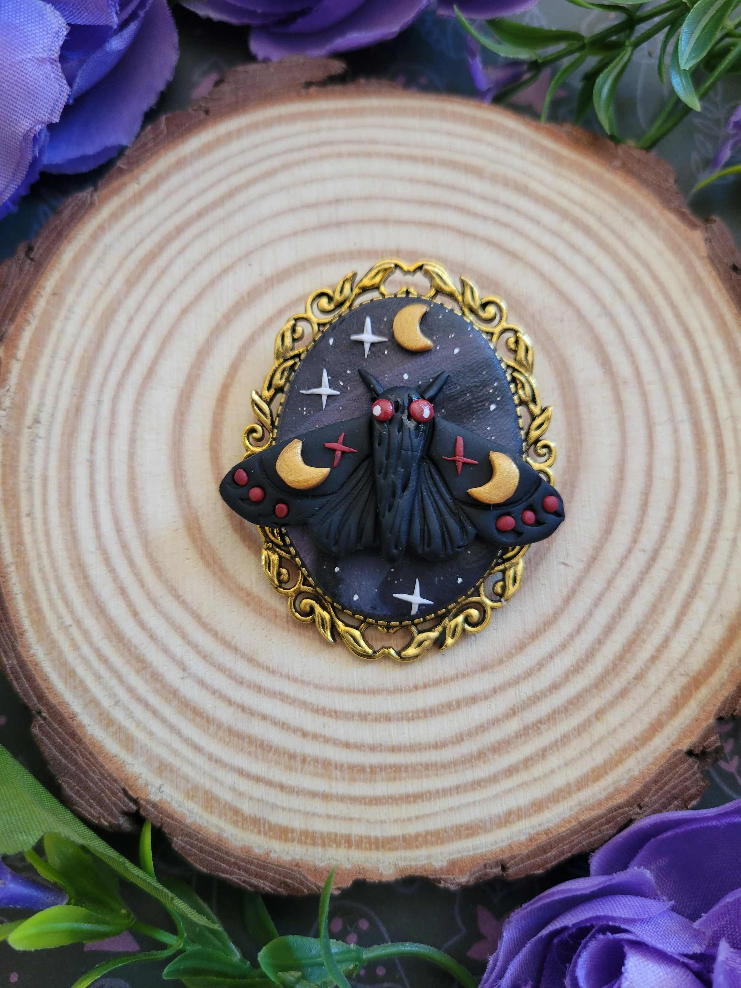 Mothman Moth Brooch