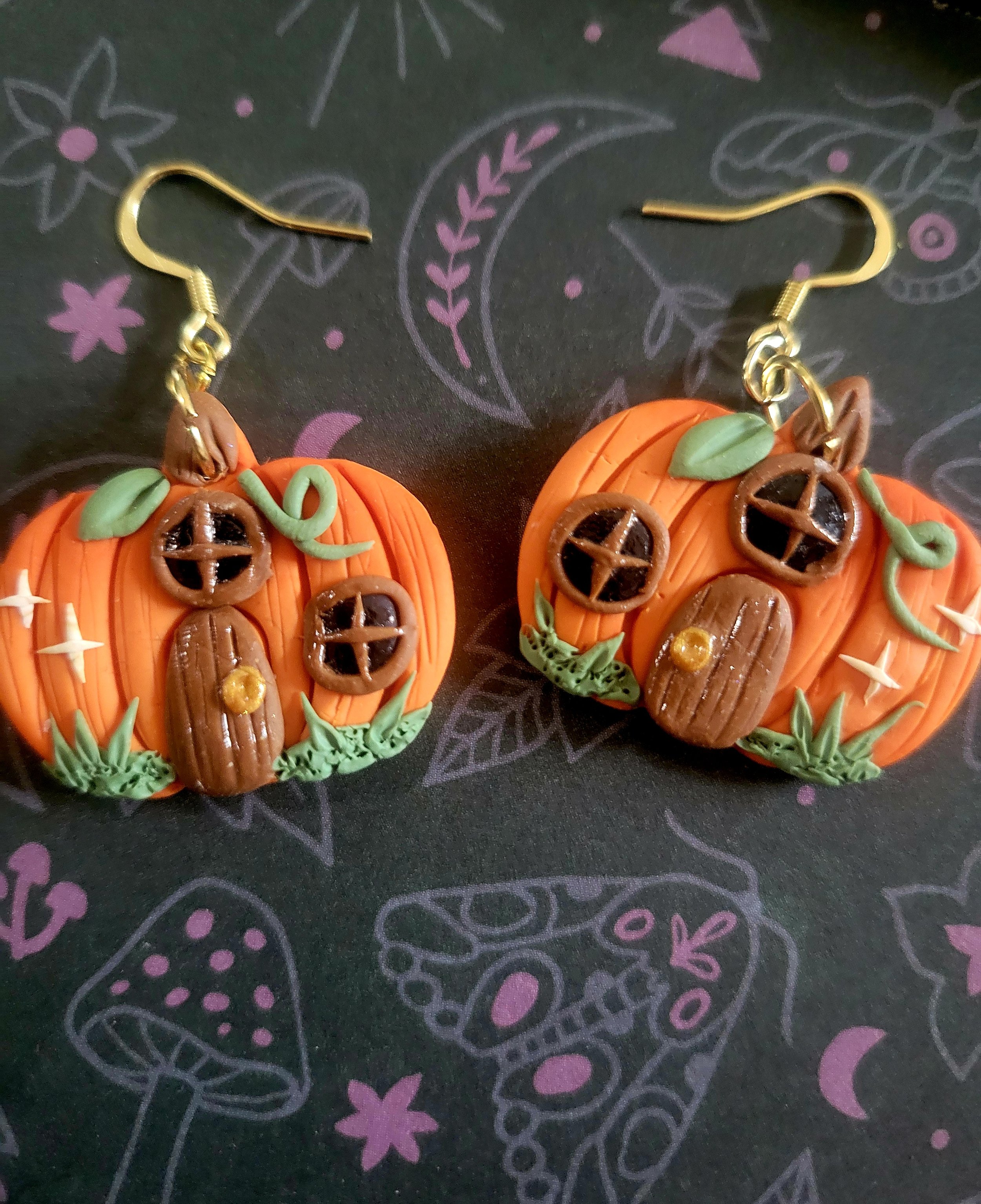 Pumpkin House Earrings
