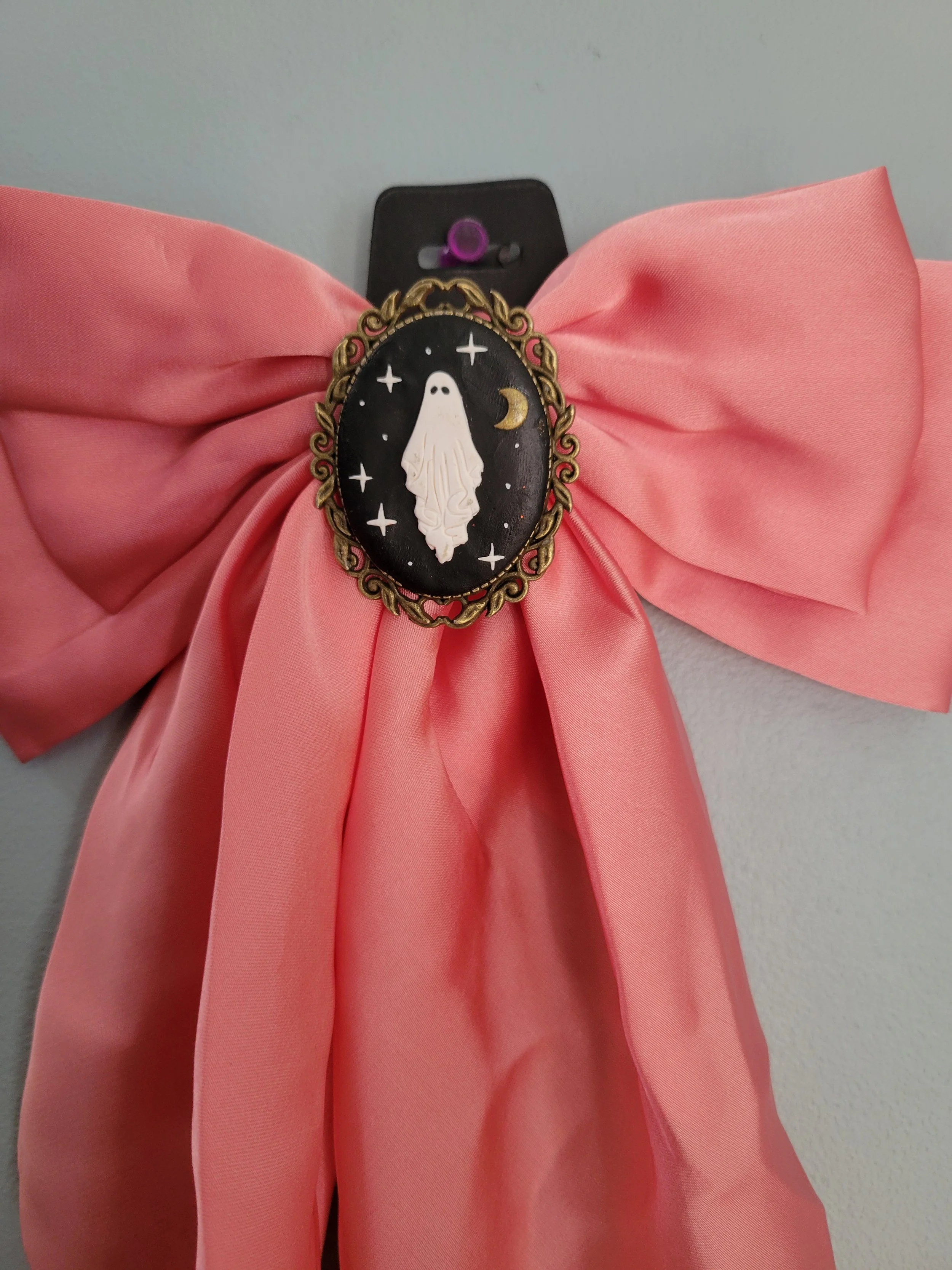Strawberry Pink Ghost Bow