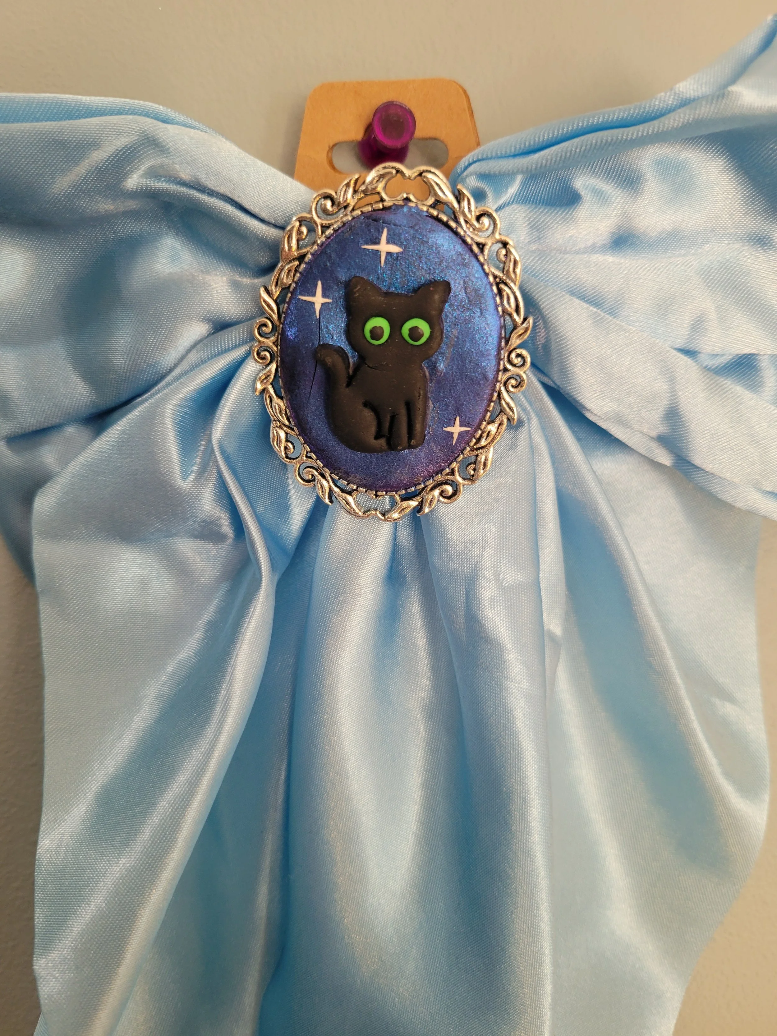 Pastel Blue Cat Bow