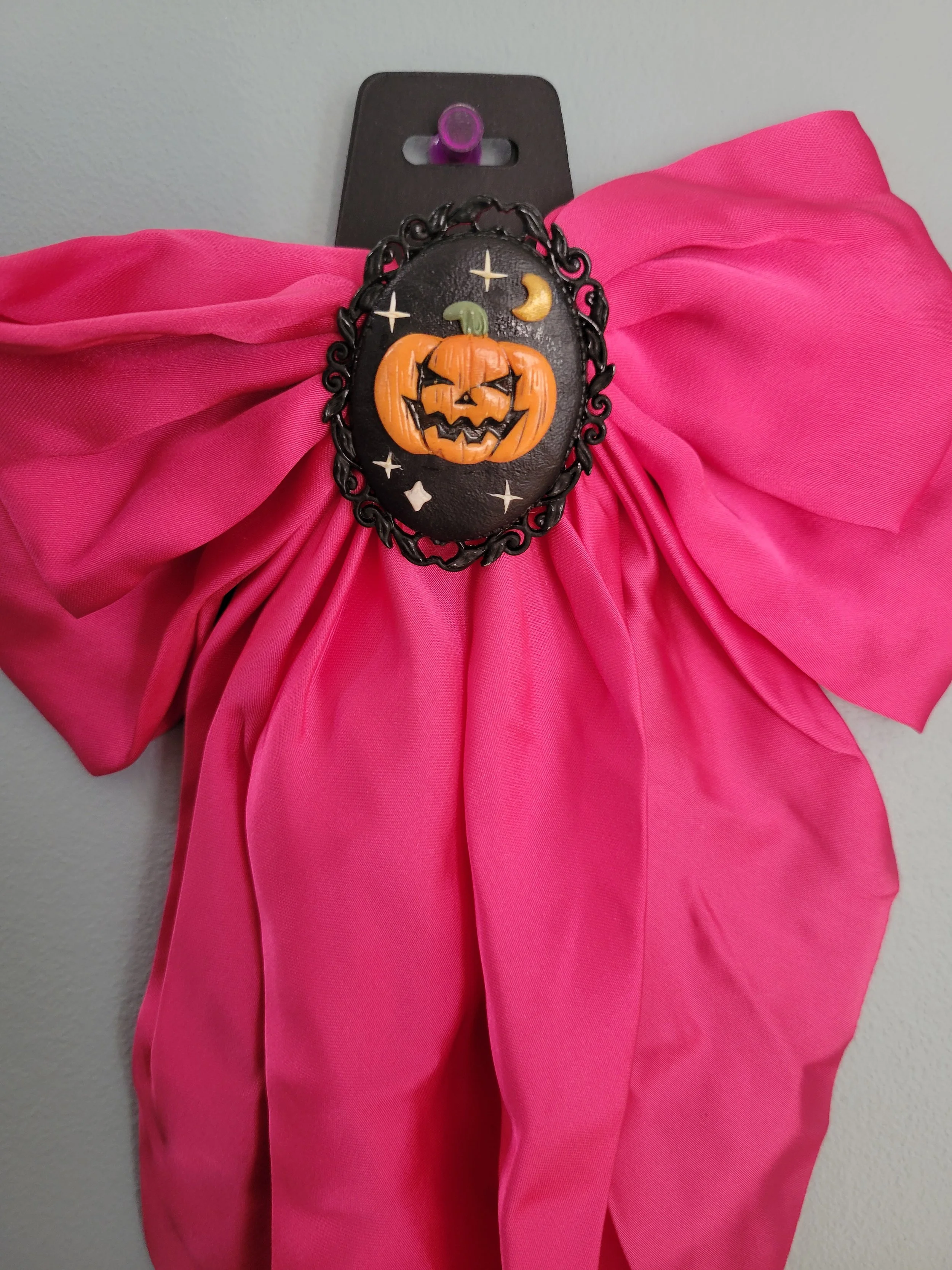 Hot Pink Pumpkin Bow