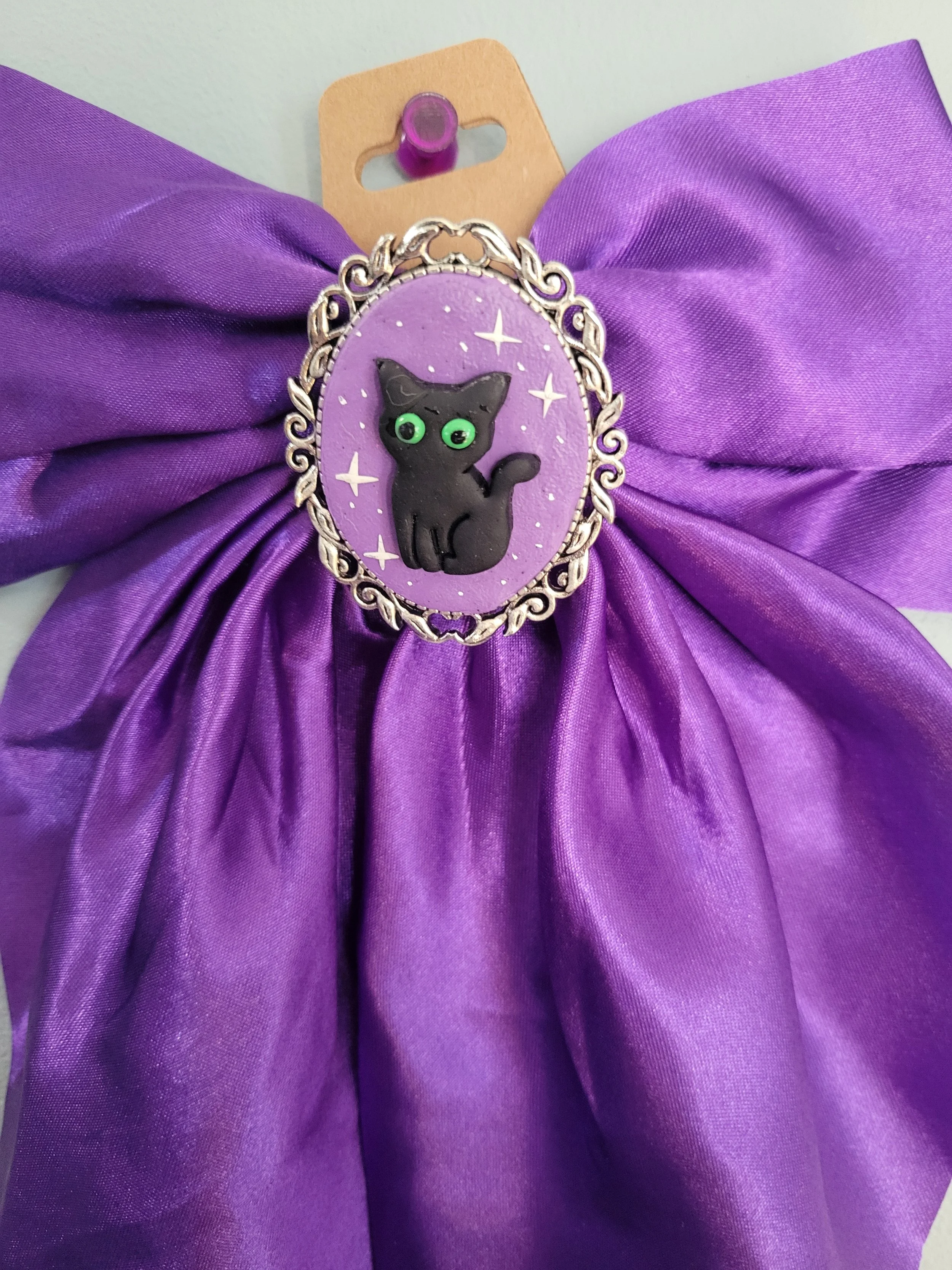 Gothic Purple Cat Bow