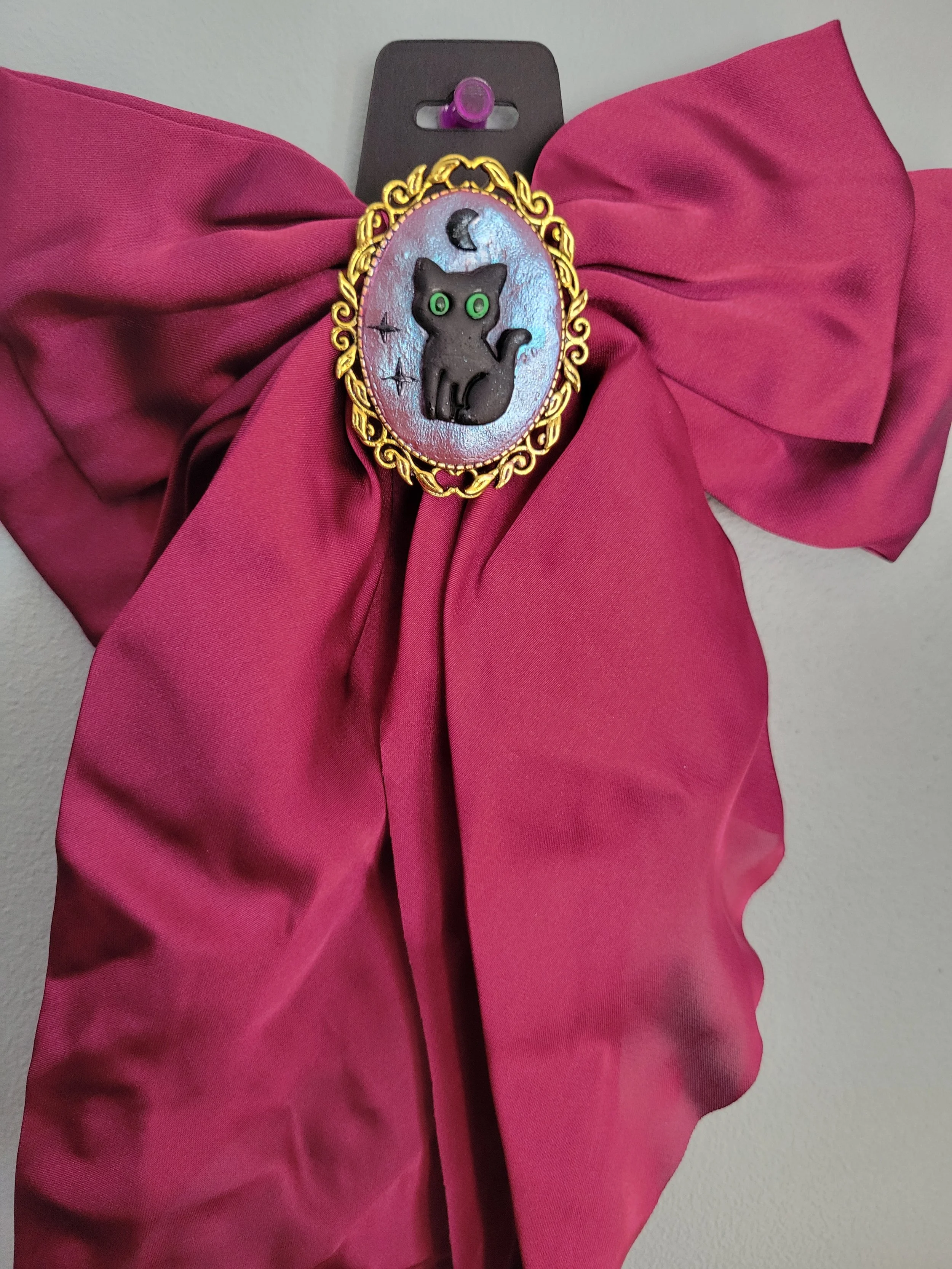 Dark Red Cat Bow